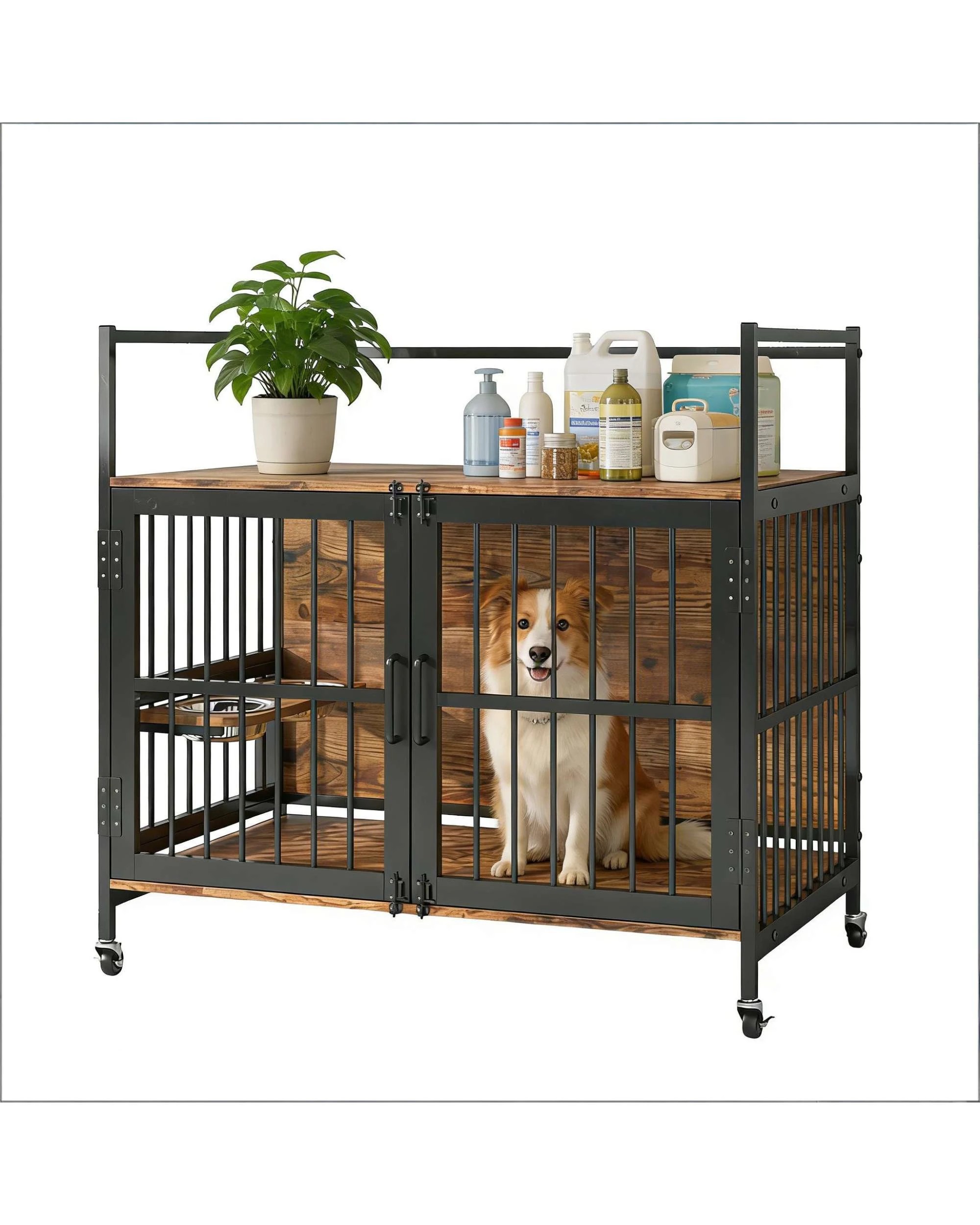 1 Advwin Dog Crate Furniture Heavy Duty Dog Cage Sturdy Dog Kennel, 1 of 9