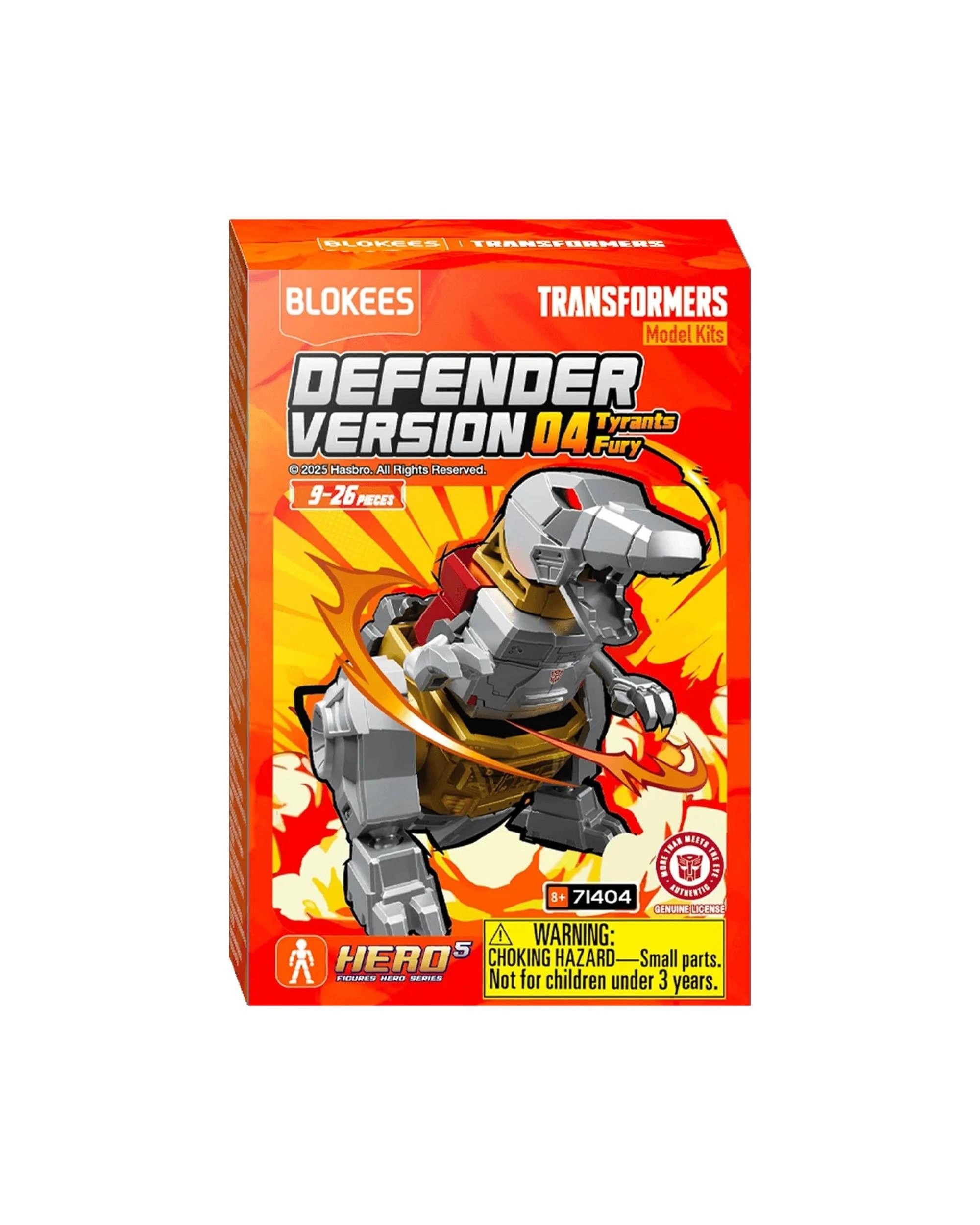 3 Blokees Transformers Defender Version 04 Tyrants Fury Model Kit Blind Box Full Case Set of 12, 3 of 10