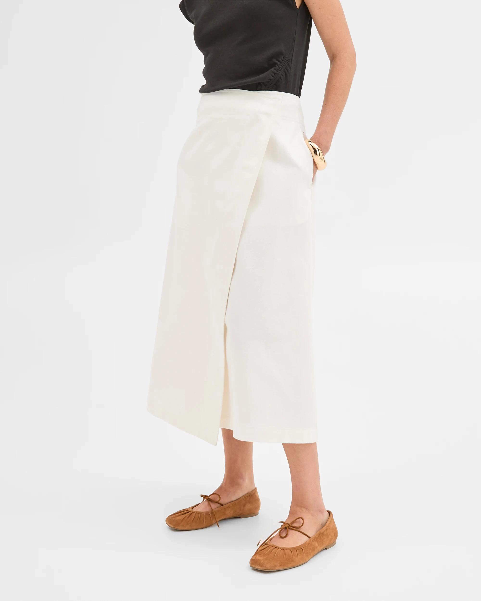 5 Target Woman Wrap Midi Skirt CHALK, 5 of 7