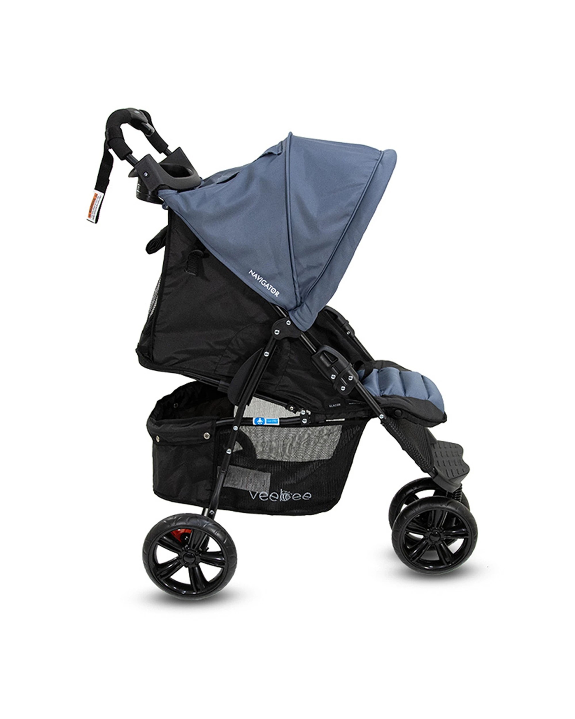 7 Vee Bee Navigator Stroller 100cm Folding Baby Pram Infant Toddler Glacier
 - Blue, 7 of 9