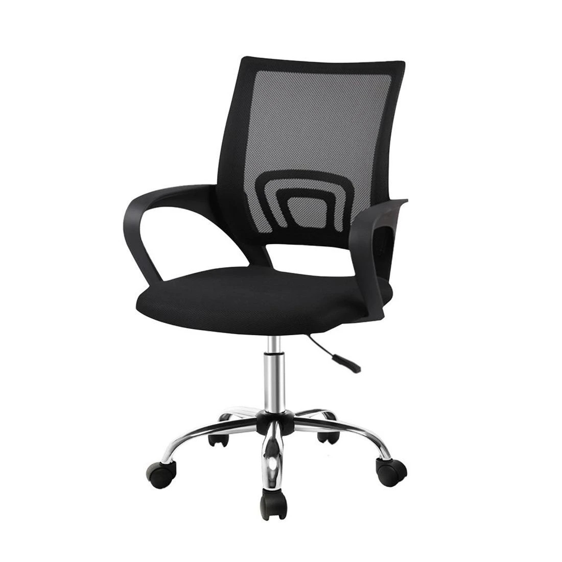 1 Artiss Mesh Office Chair Mid Back Durable Space Saving Modern Decor Easy Assembly Sturdy Versatile Easy Clean - Black, 1 of 8