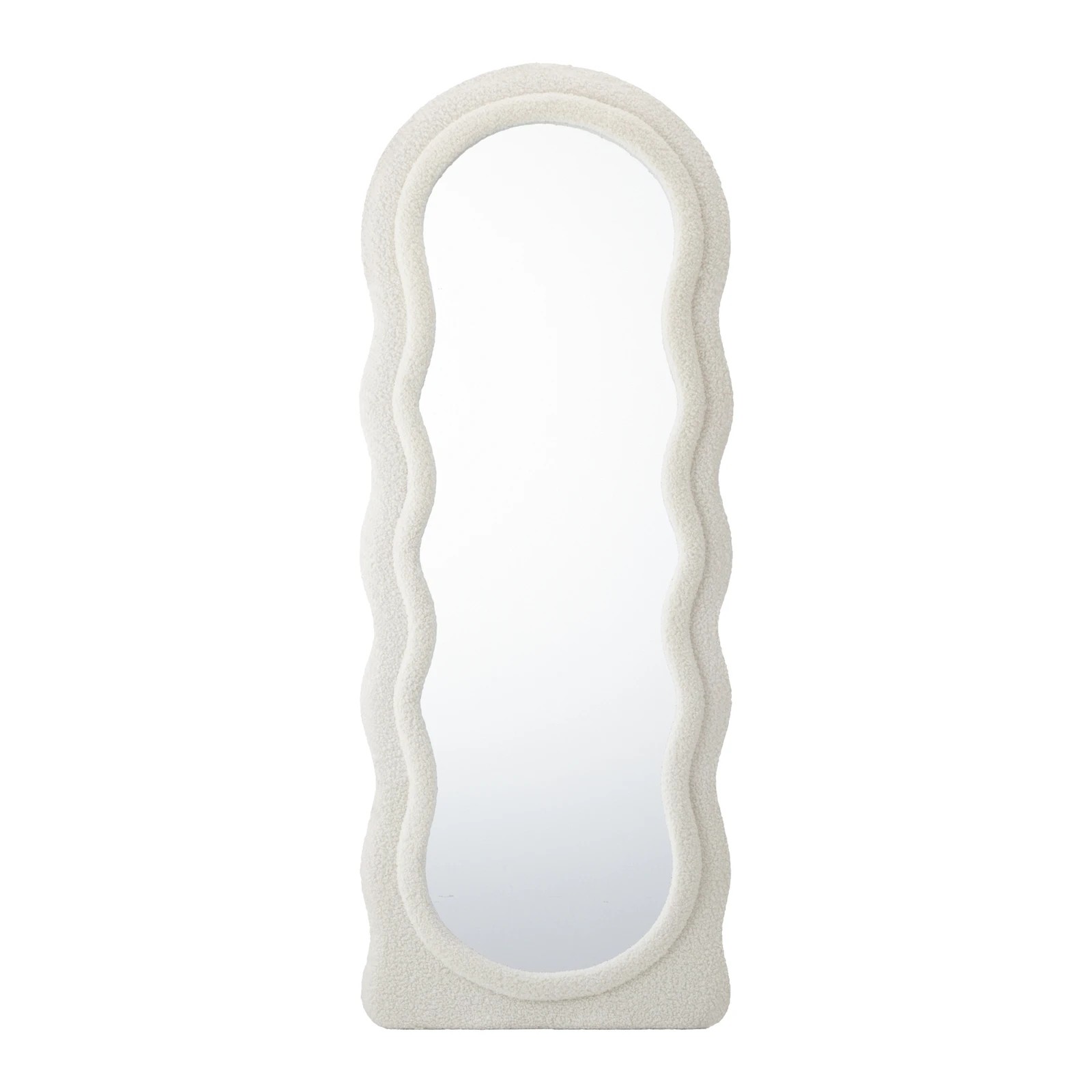 8 Oikiture Full Length Mirror 160cm Boucle Floor Standing Mirrors Dressing Makeup
 - White, 8 of 9