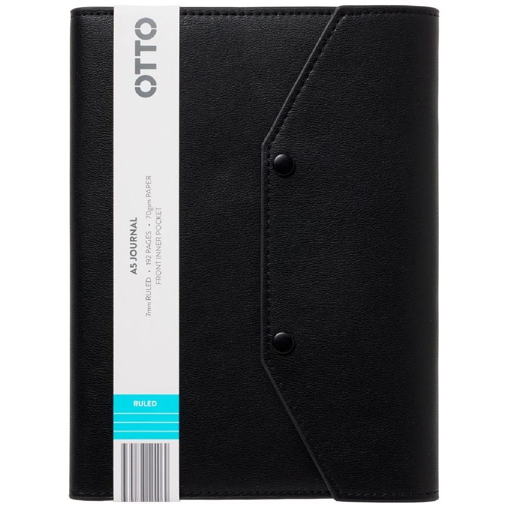 1 Otto A5 PU Journal and Organiser 192 Pages Black, 1 of 3