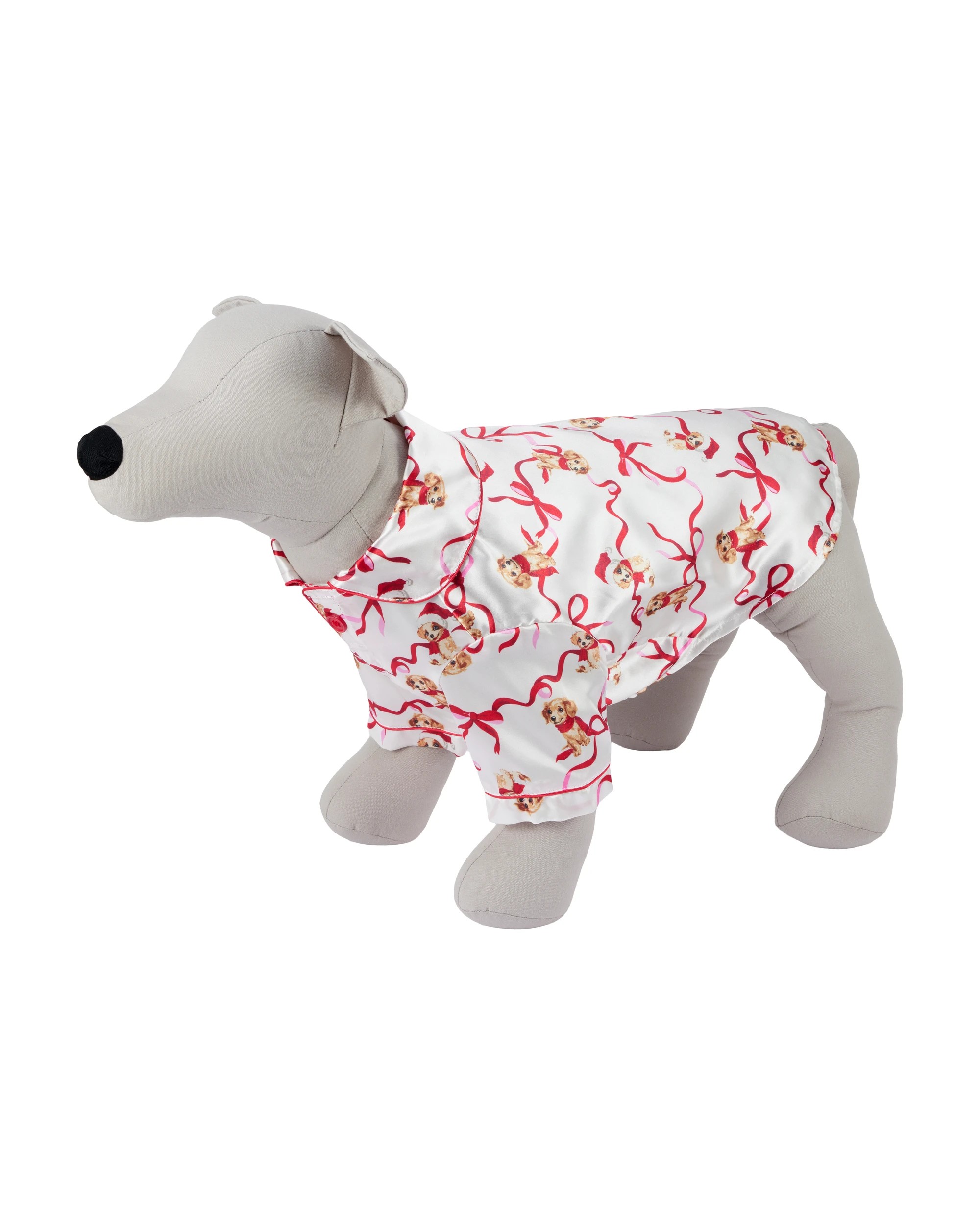 2 Family Matching Christmas Dog Ribbon Mini Me Pyjama S, 2 of 9