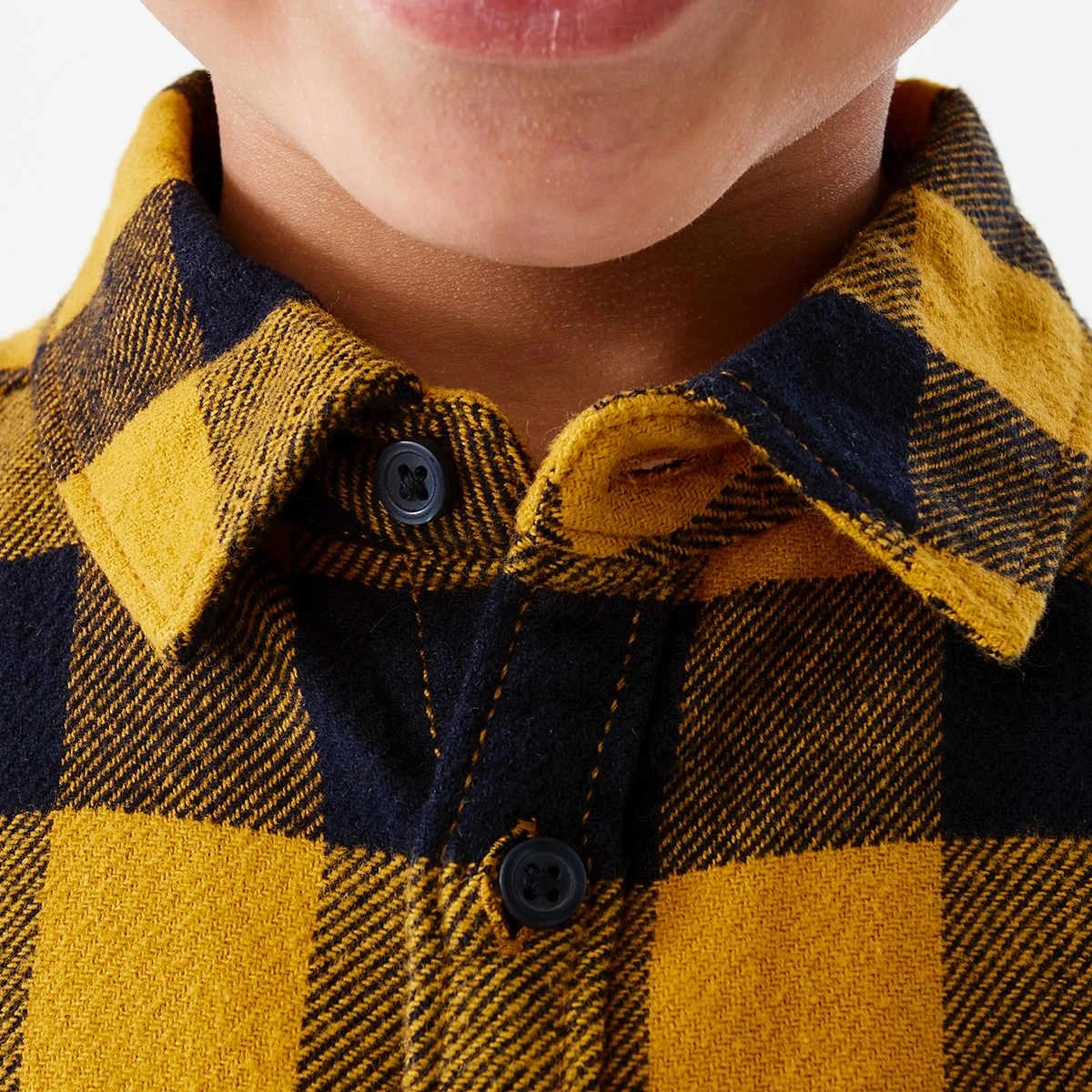 4 Yarn Dye Flannelette Shirt Ylw Check, 4 of 9