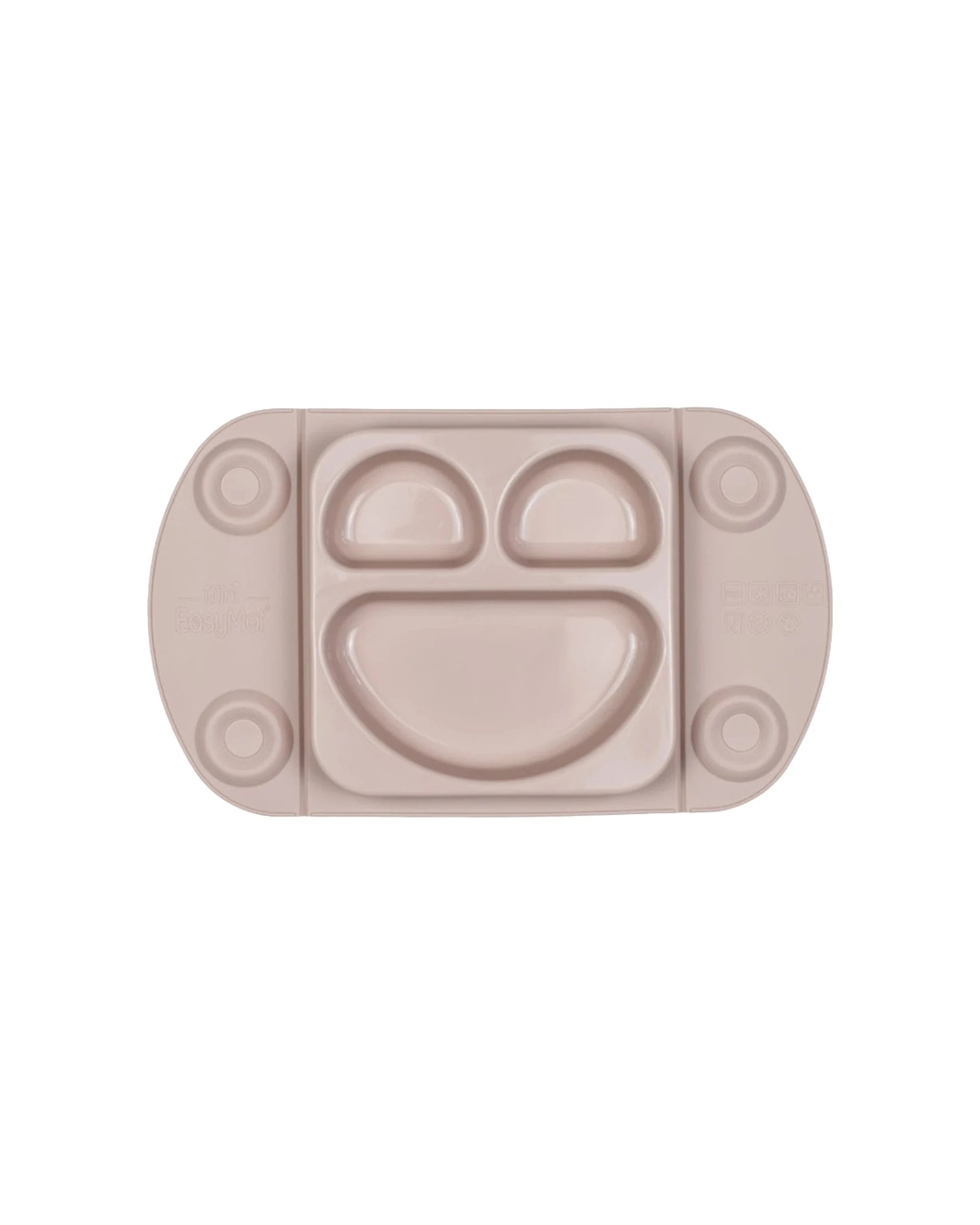 1 EasyTots Easymat Mini Feeding Plate 5 Point Suction Baby Led Weaning Cappuccino - Brown, 1 of 2