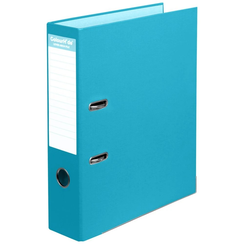 1 ColourHide Lever Arch File PE A4 Sky Blue, 1 of 5