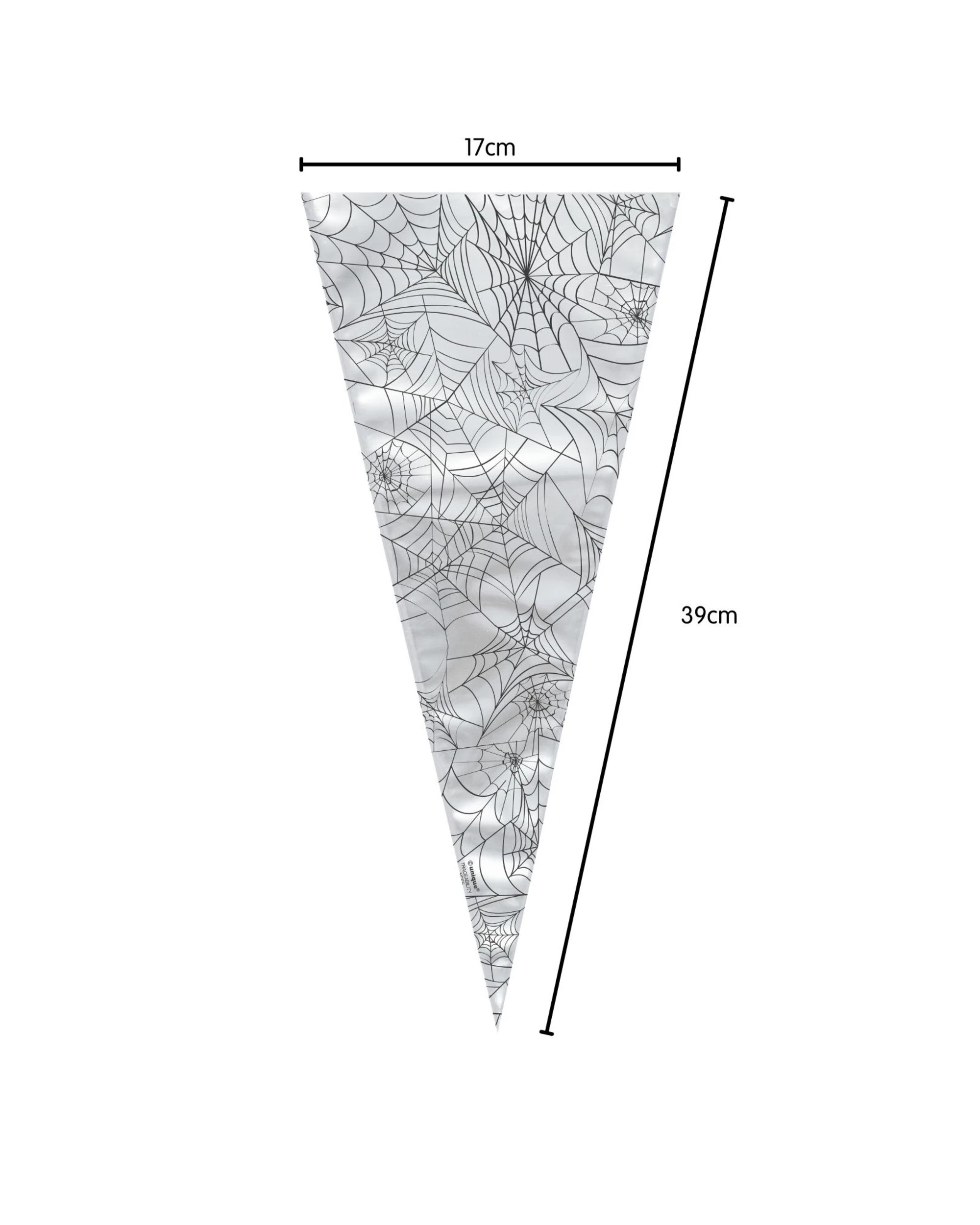 2 Unique Spider Web Cello Treat Bags Pack of 20 - Clear, 2 of 2