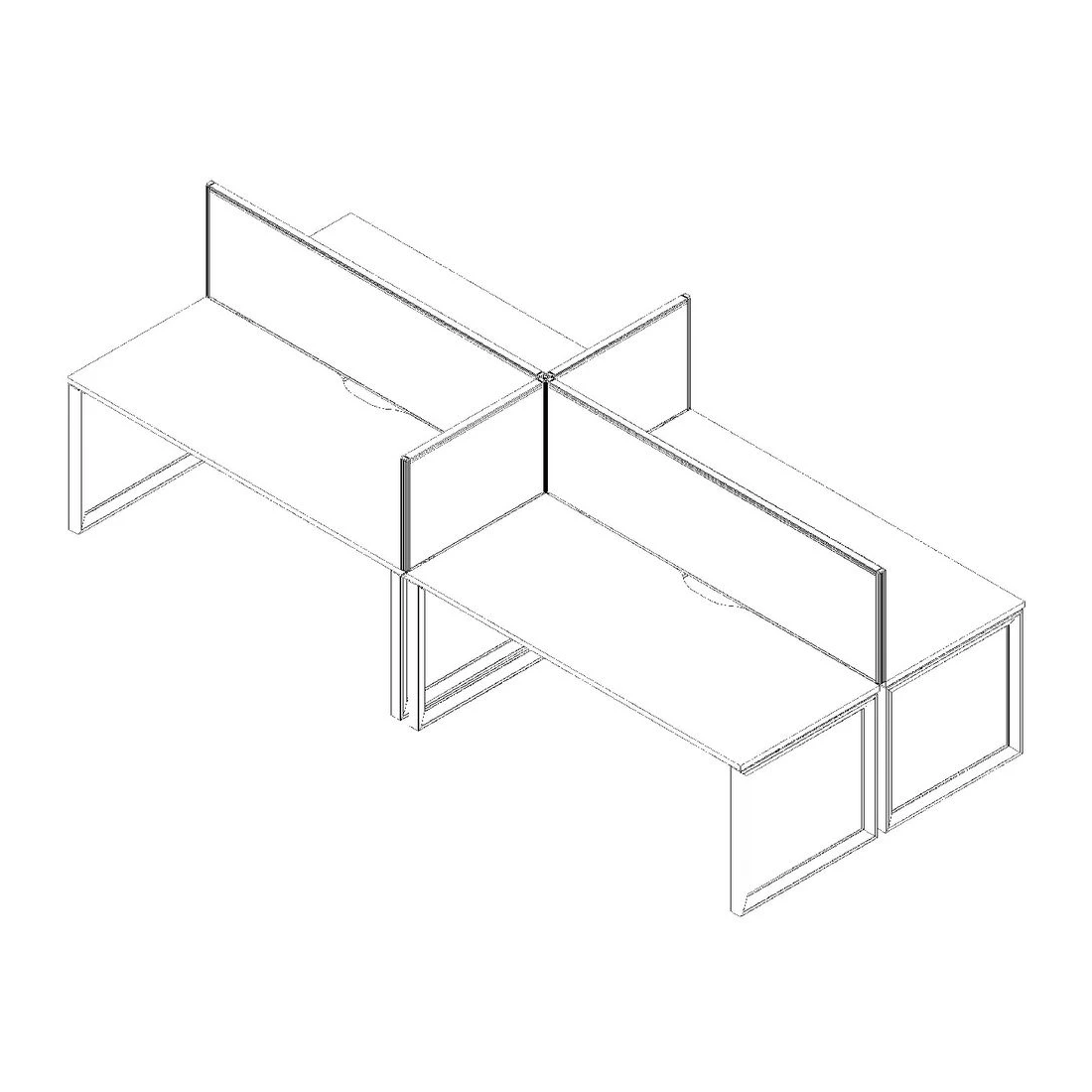 8 Stilford Screen 1800 W x 525 H mm White Frame Grey Fabric, 8 of 10