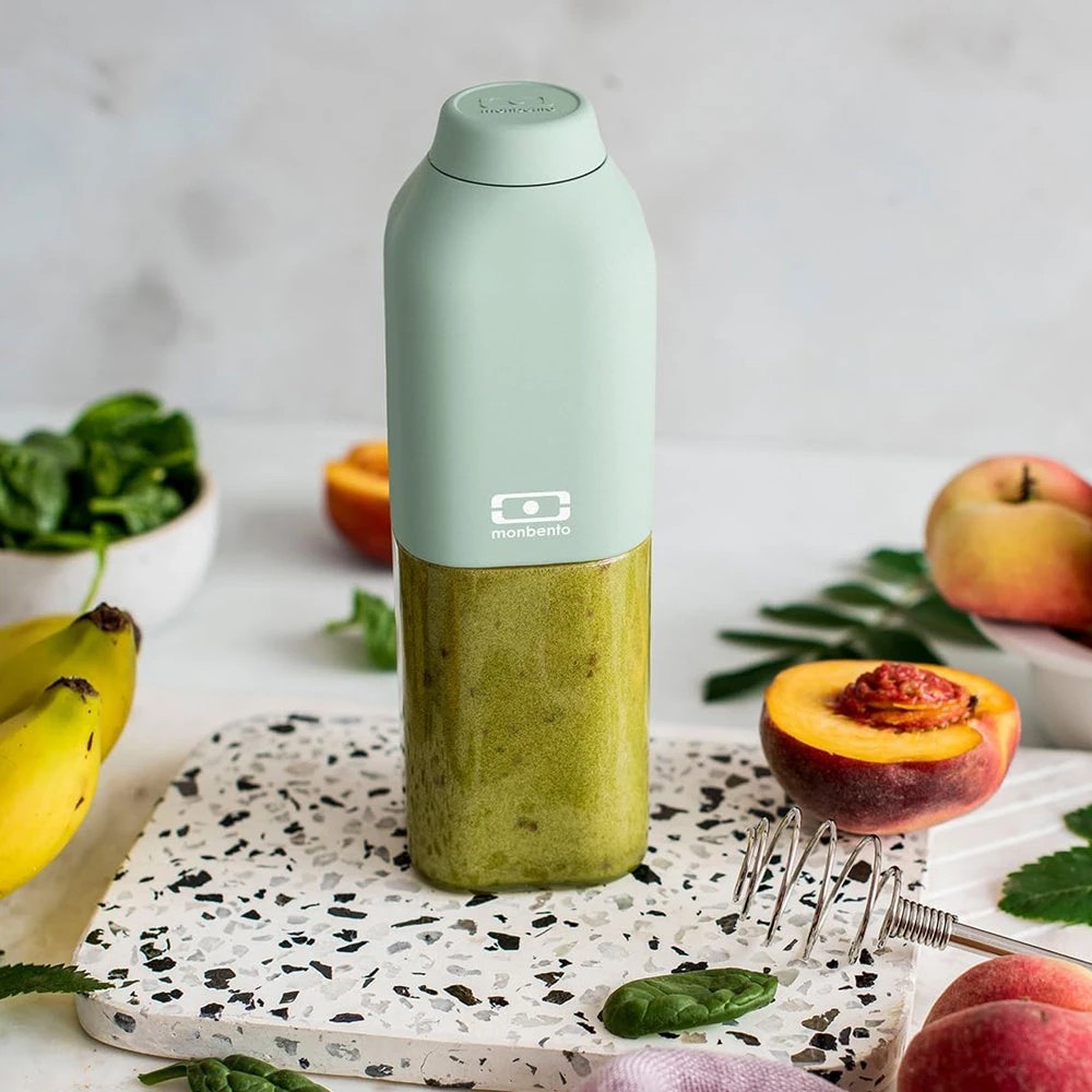 4 Monbento Mb Positive M Reusable Water Bottle Natural - Green - Green, 4 of 4