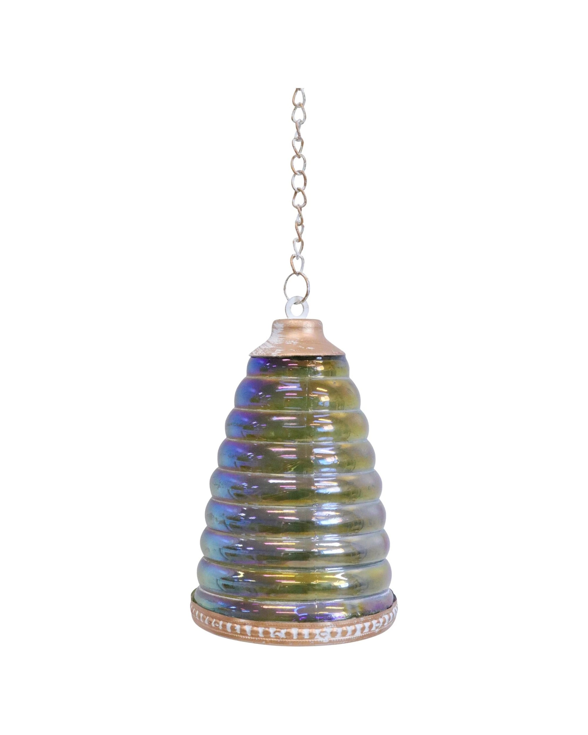 2 LVD Hanging LED Hive Decorative Lantern Lighting Glass Metal Home Decor 12.5cm - Multi, 2 of 2