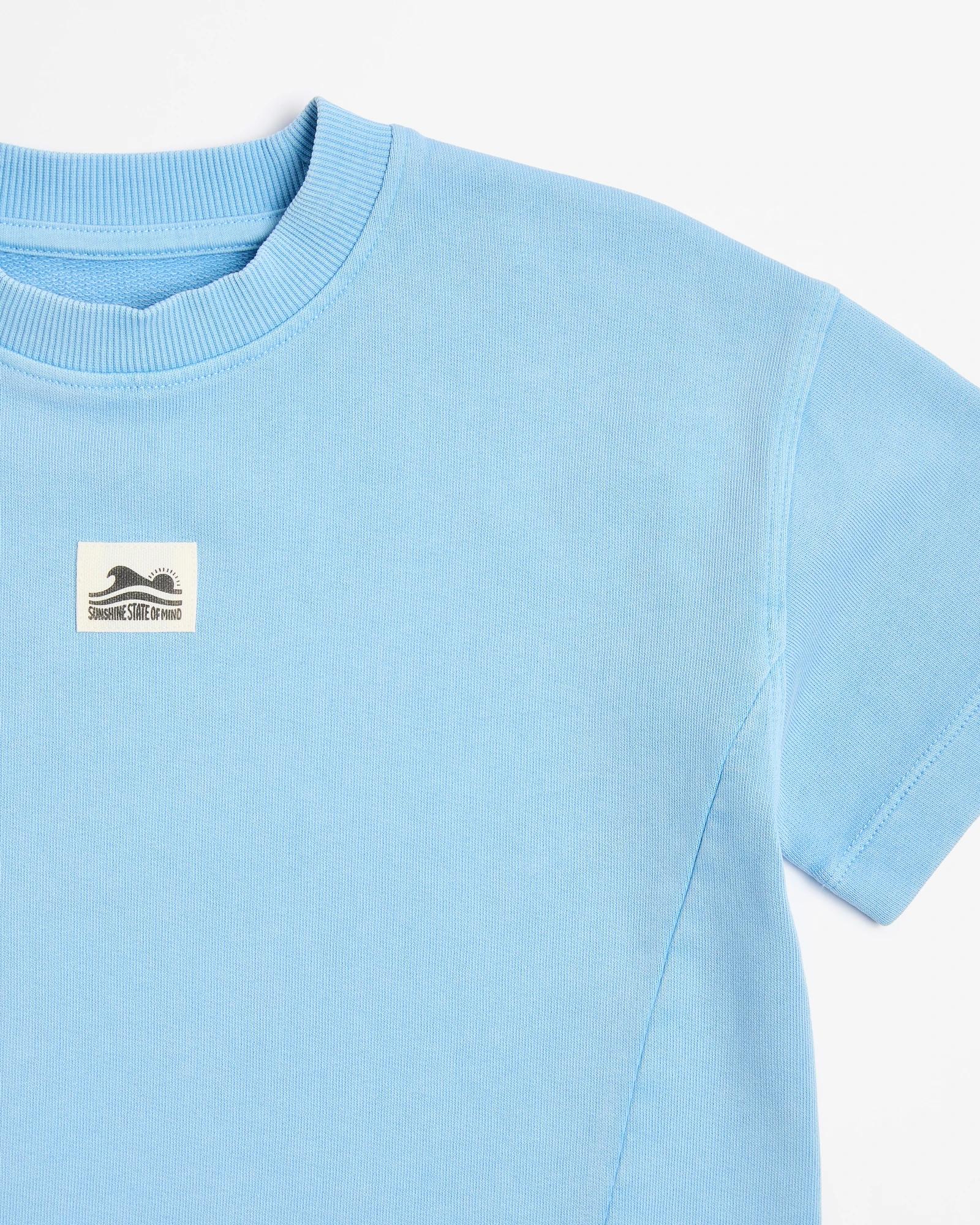 2 Target Australian Cotton Oversize Panelled T-shirt BLUE, 2 of 3