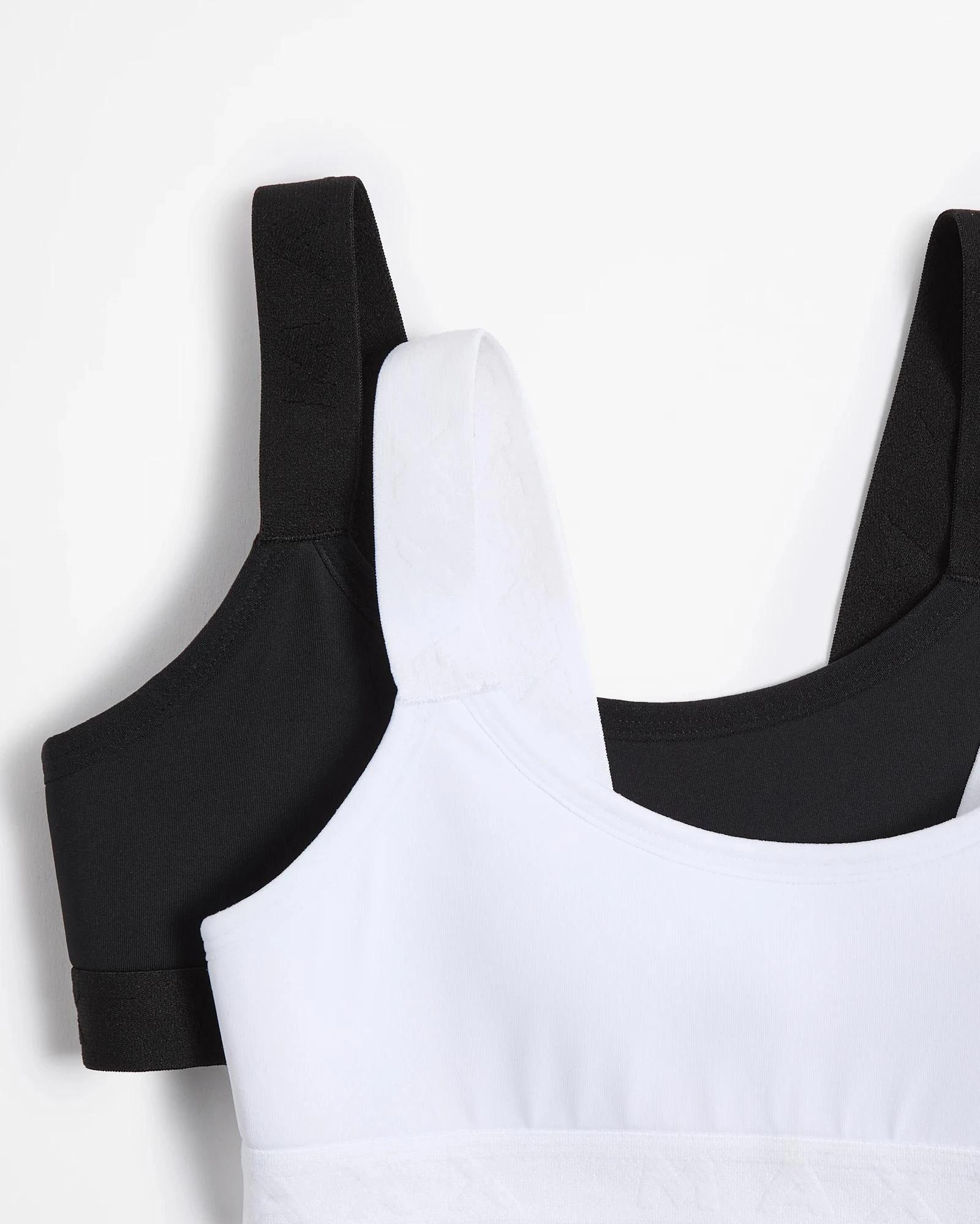 2 Girls Micro Performance Crop Tops 2 Pack - Maxx - White/Black WHITE / BLACK, 2 of 2