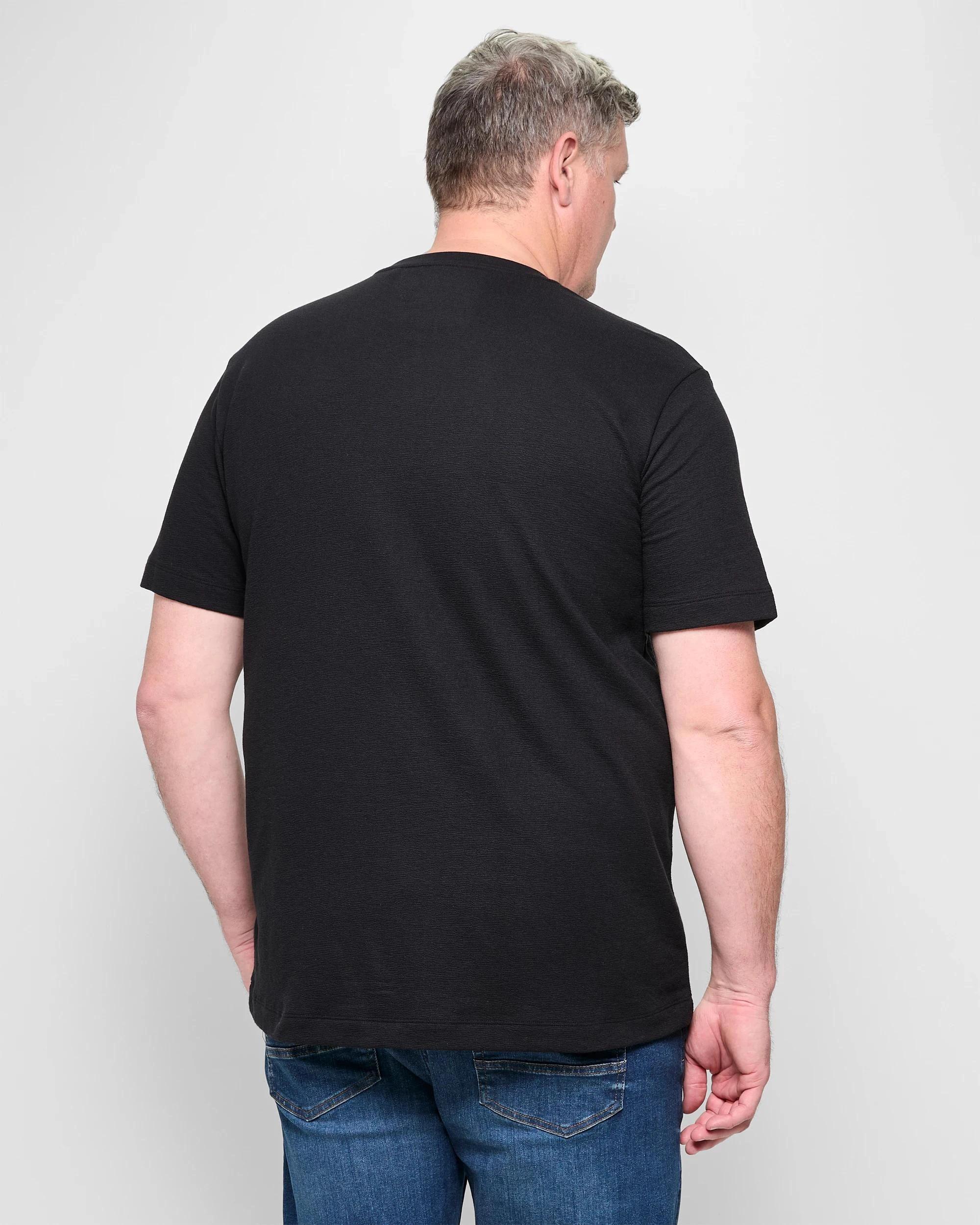 4 Target Plus Size Australian Cotton Blend Textured T-Shirt BLACK, 4 of 5