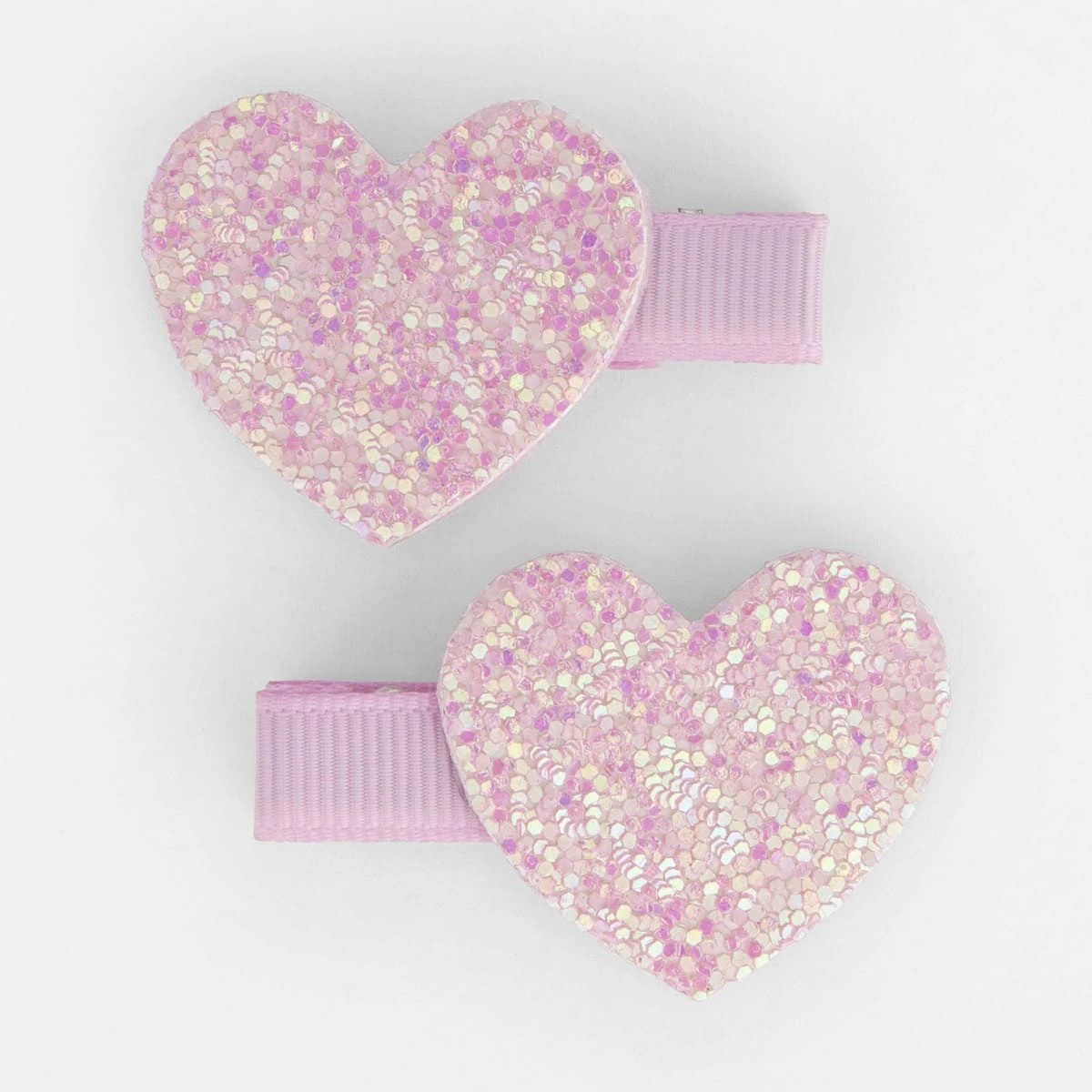 1 2 Pack Pink Heart Hair Clips, 1 of 3