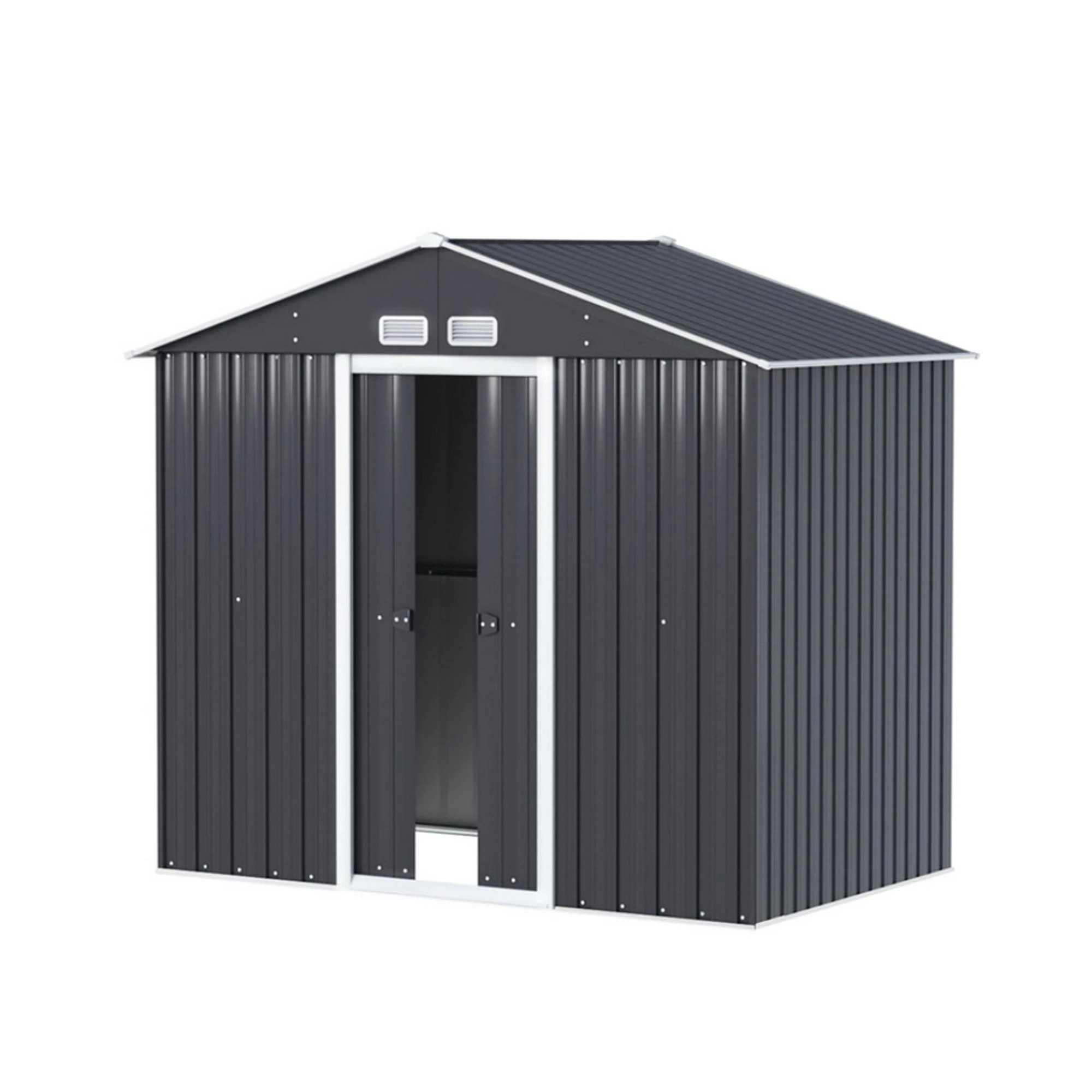 1 Giantz Garden Shed Outdoor Storage Tool Workshop House Shelter Sliding Door - Grey, 1 of 7