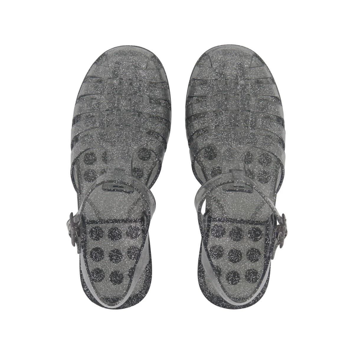 3 Senior Jelly Sandals BLACK GLITTER, 3 of 4