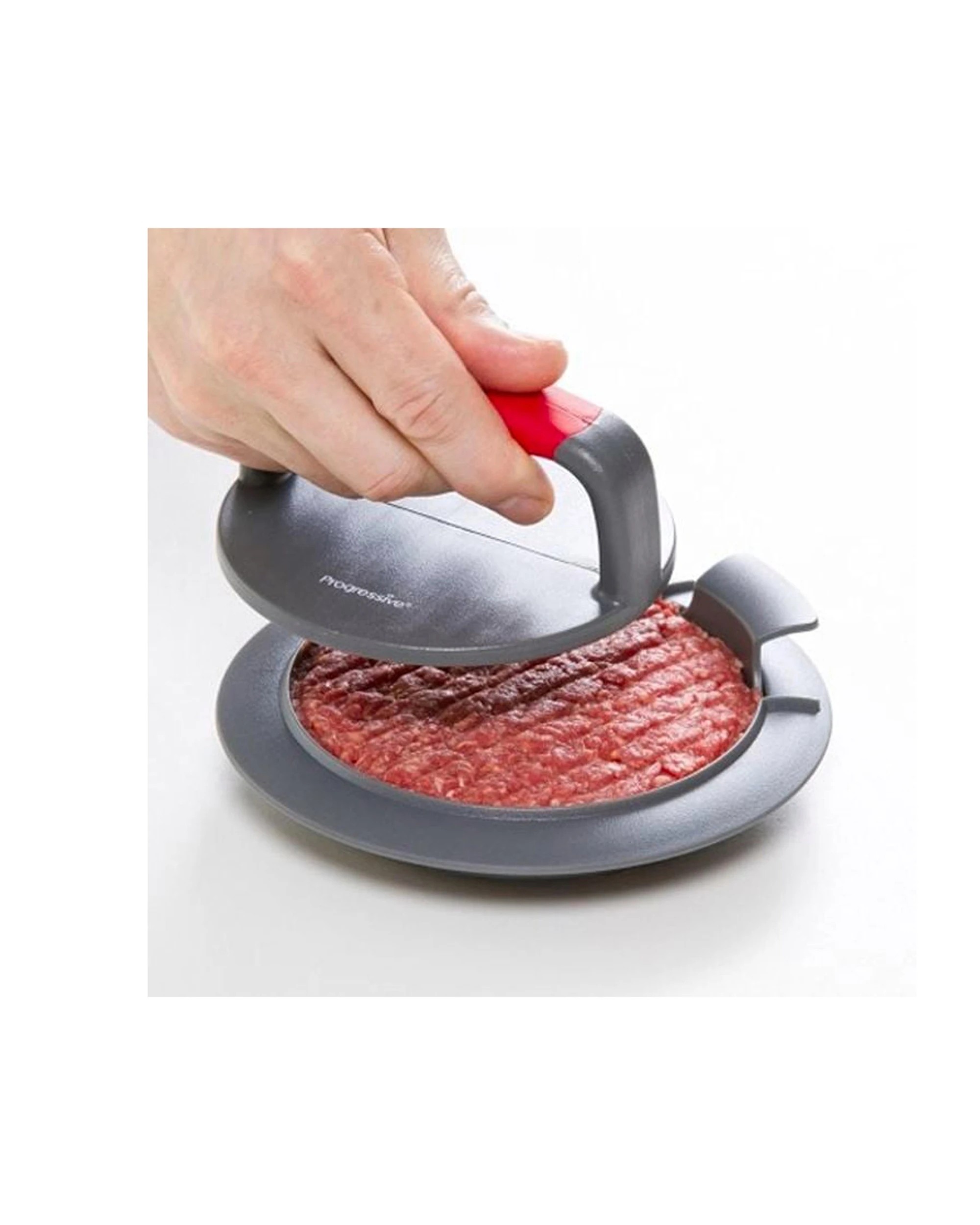 2 Progressive Hamburger Press 3 Piece Set With Dimple Insert Non-Skid Base - Multi, 2 of 3