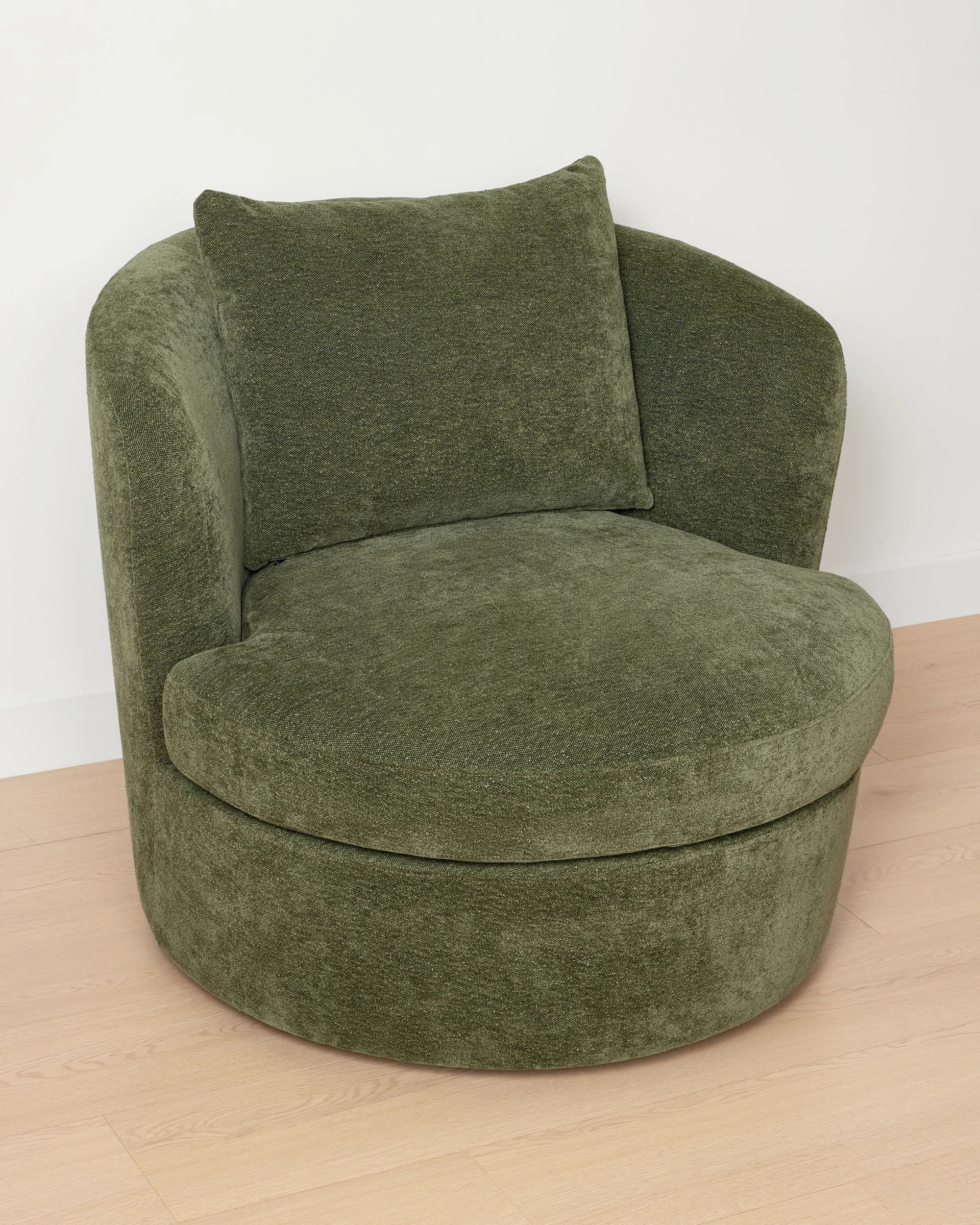 2 Chenille Swivel Chair - Green, 2 of 9