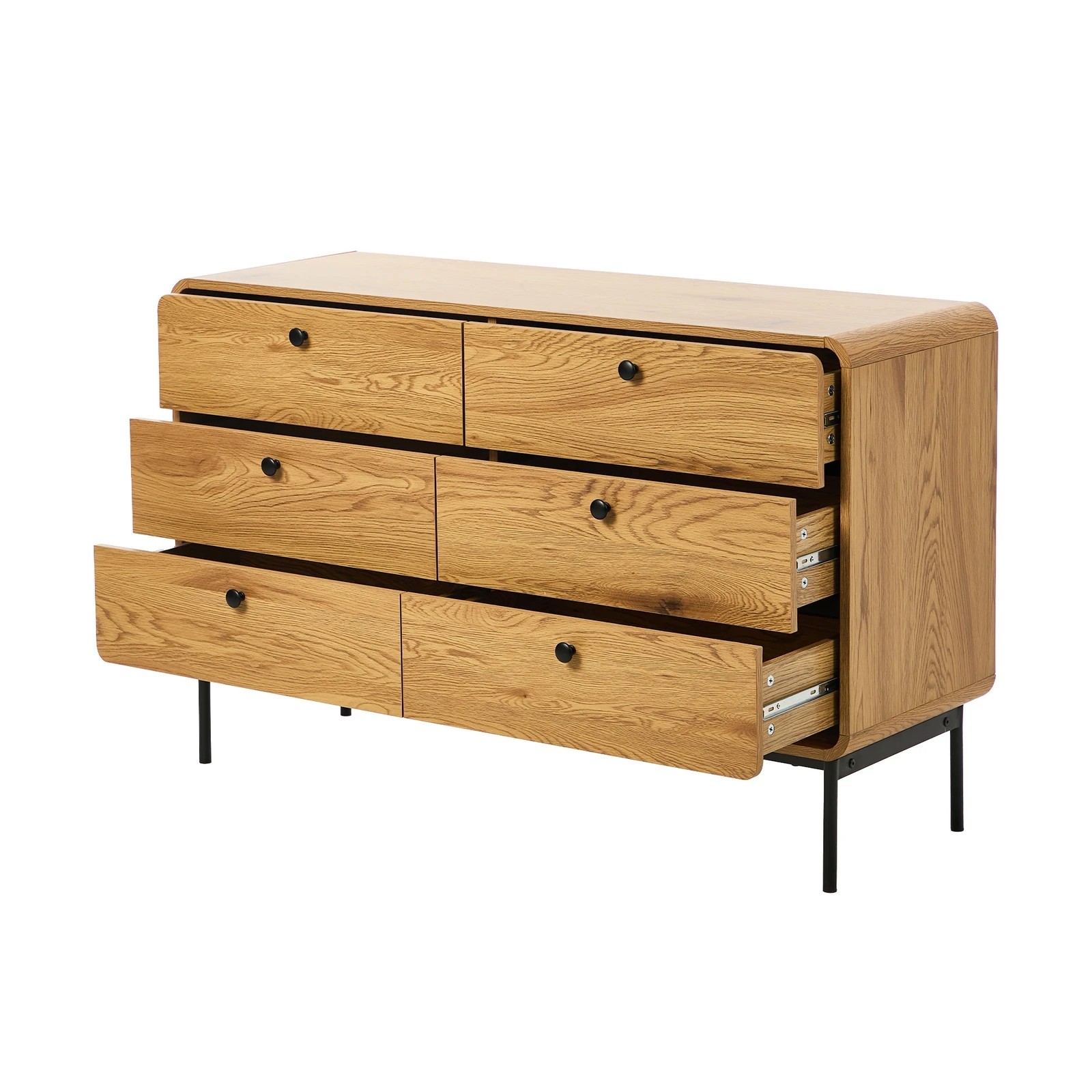 8 Oikiture 6 Chest of Drawers Tallboy Storage Cabinet Dresser - Natural, 8 of 9