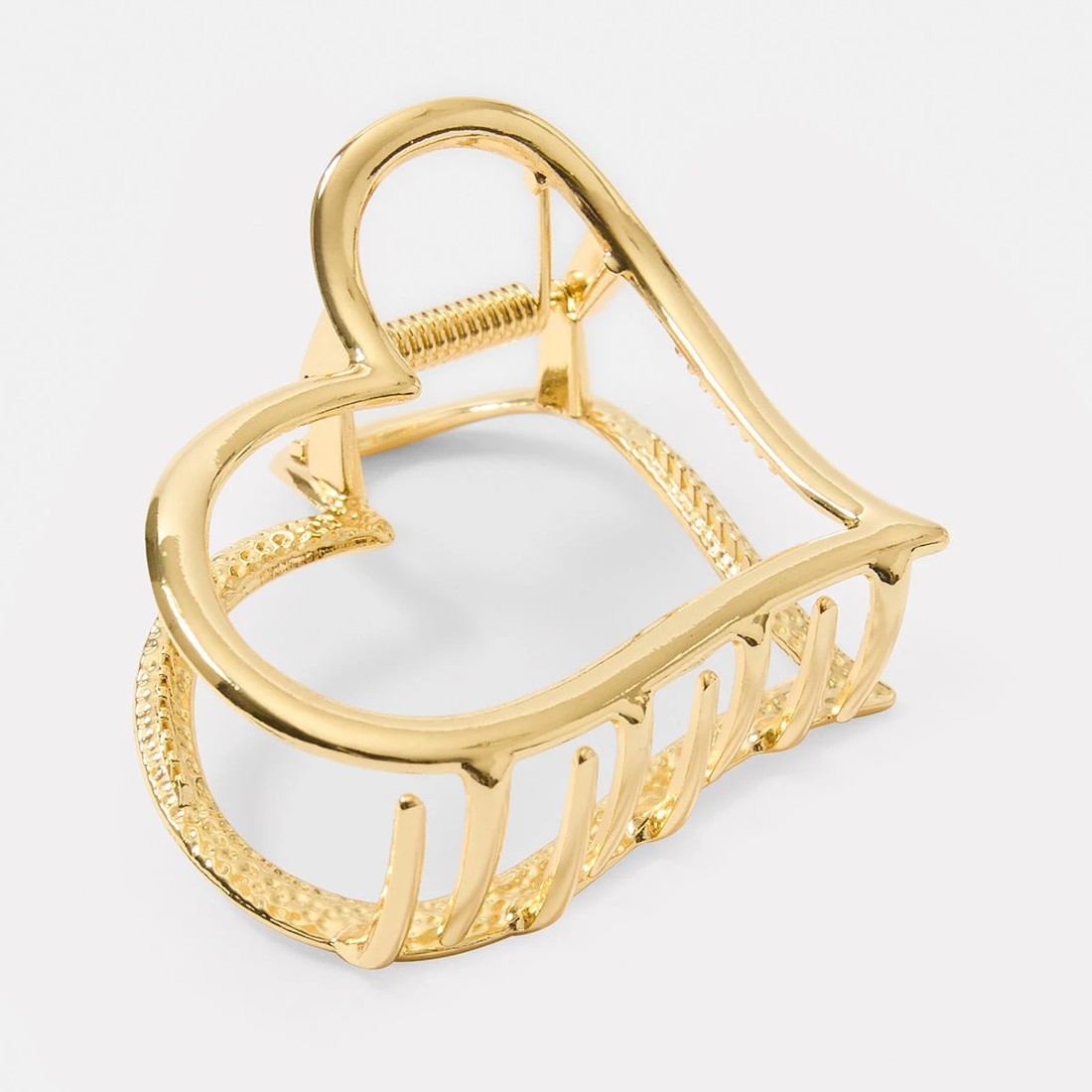 2 Gold Tone Metal Heart Hair Claw Clip, 2 of 4