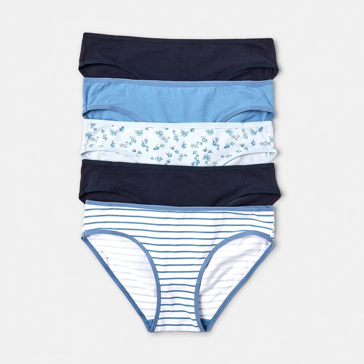 1 5 Pack Cotton Stretch Bikini Briefs HALO DTSY MULTI, 1 of 10