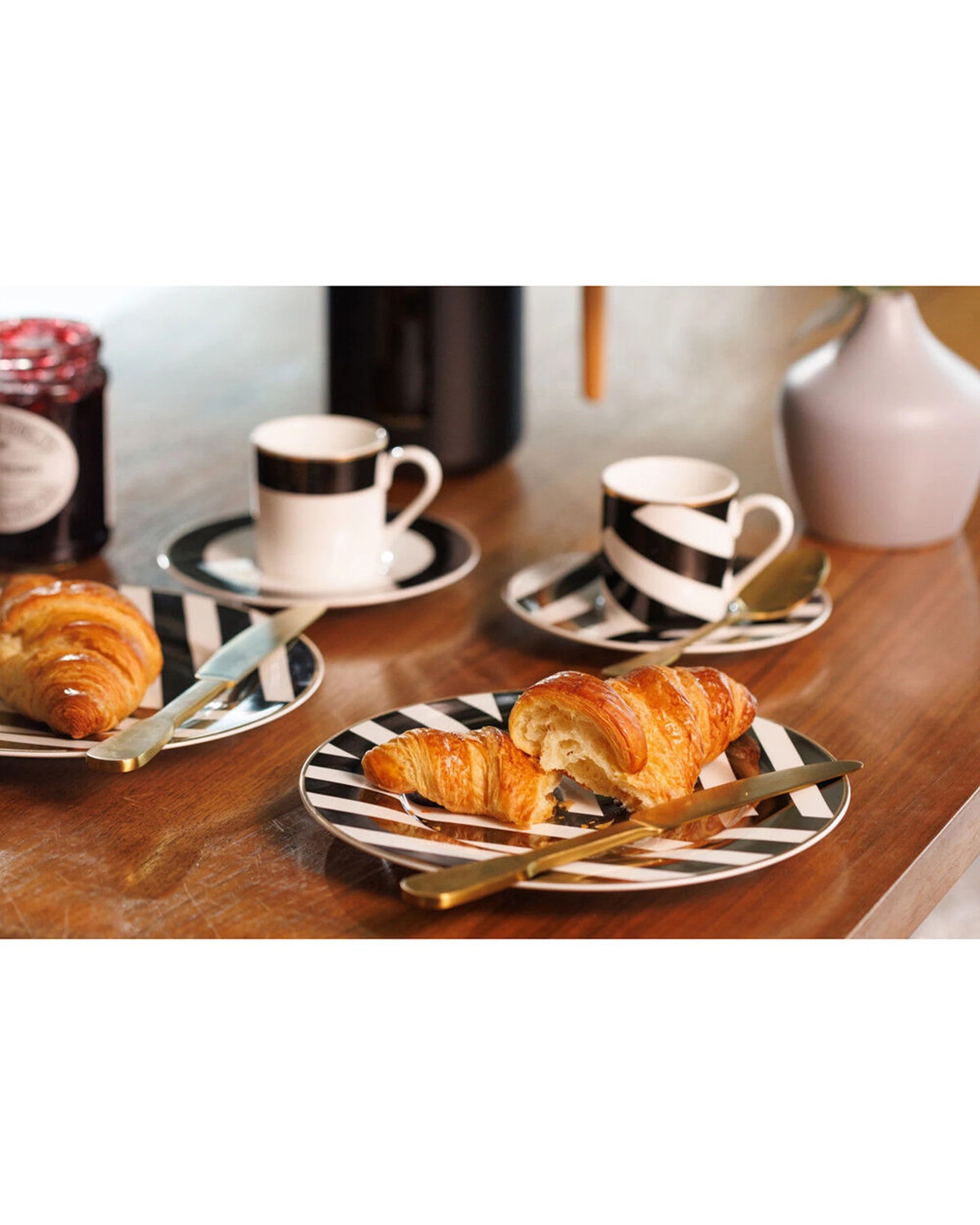 6 Mikasa 4pc Luxe Deco China Espresso With Block Stripe Set 100ml - Multi, 6 of 6
