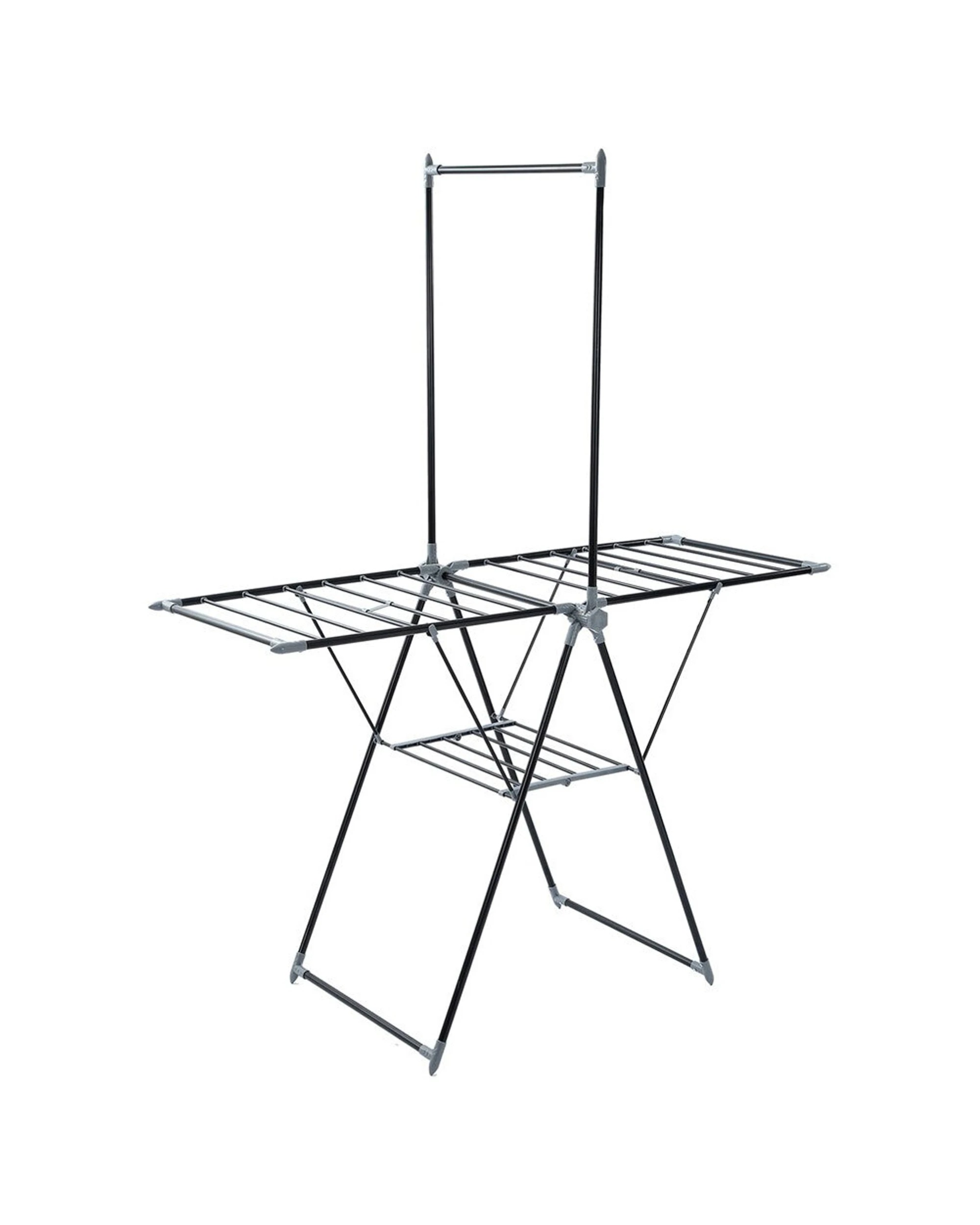 1 Boxsweden Foldable Clothes Airer/dryer/horse W/ Hanging Rack 155 X 194cm Black
 - Black, 1 of 3