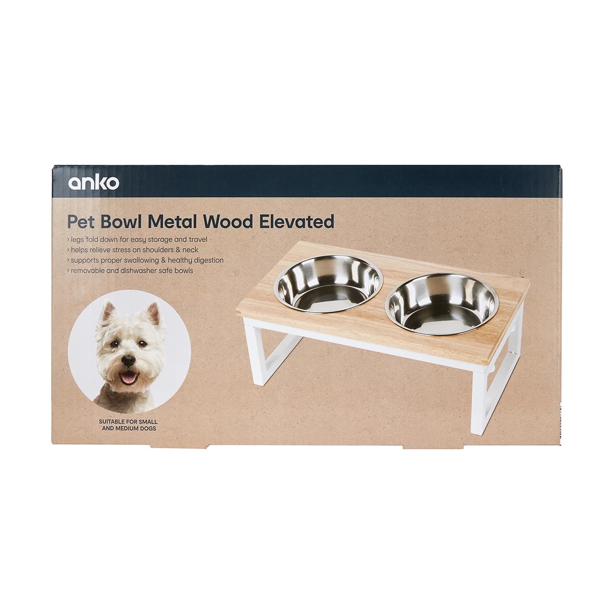 8 Pet Bowl Metal Wood Elevated, 8 of 8