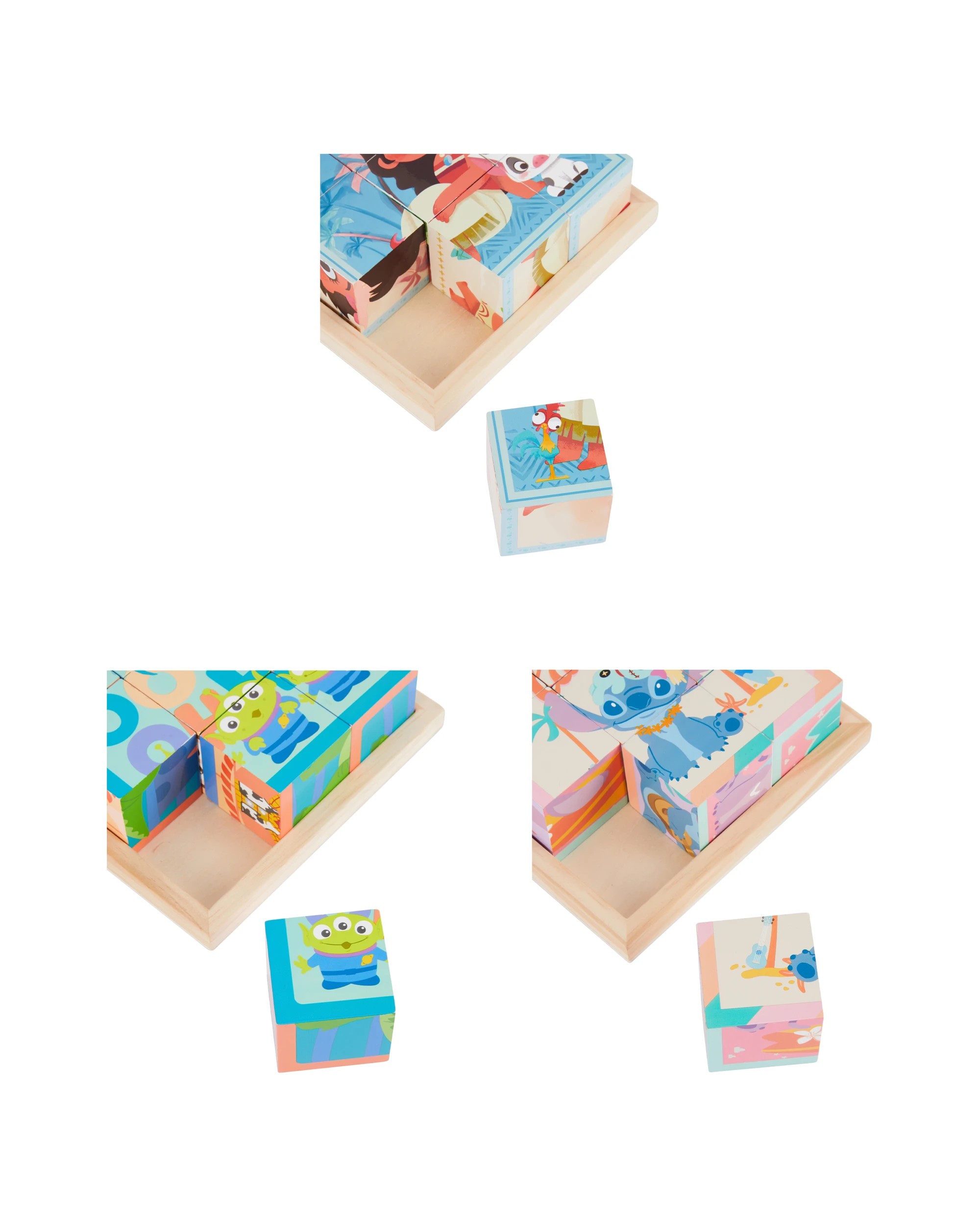 3 Disney Wooden Toys Cube Puzzle - Assorted, 3 of 5