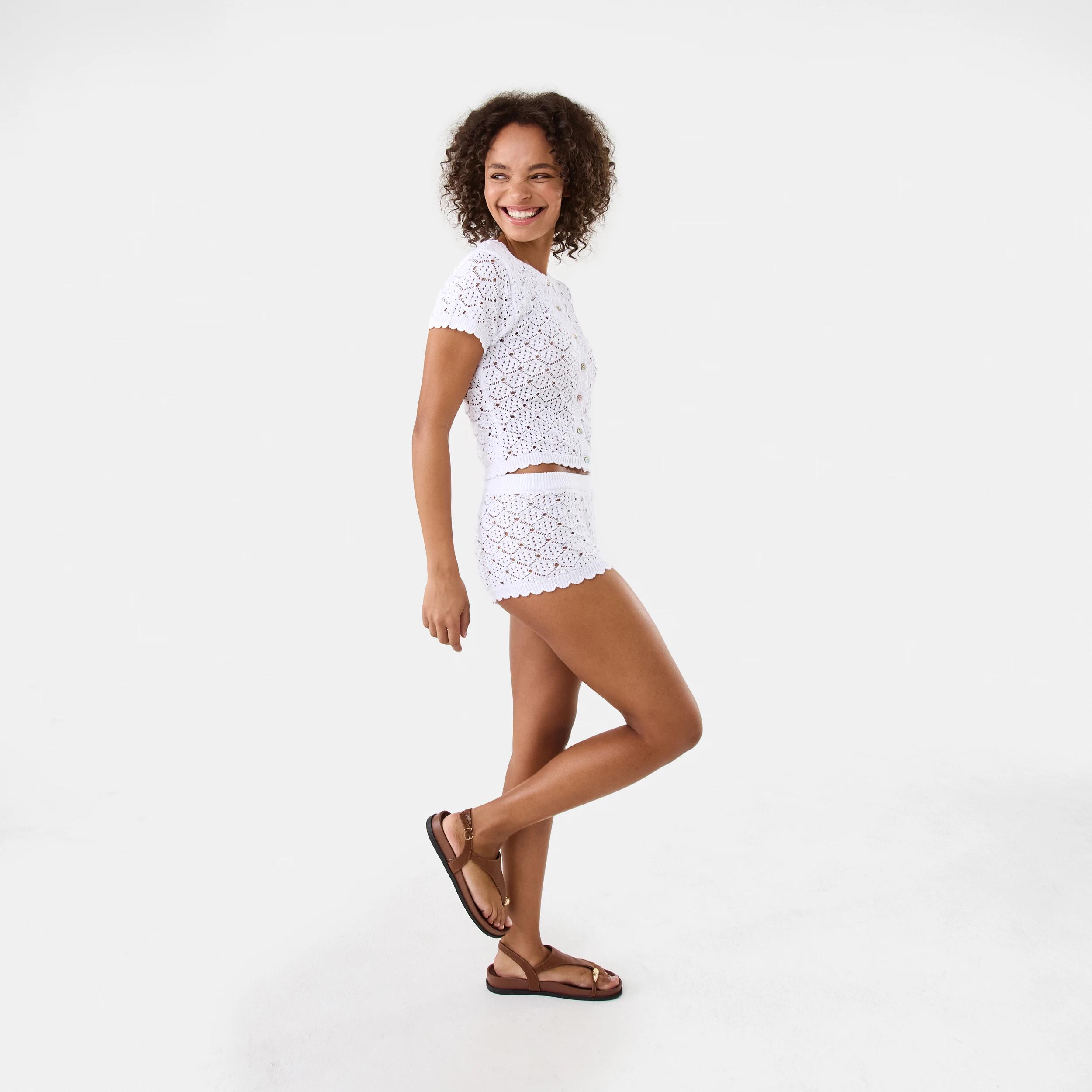 5 Crochet Mini Shorts White, 5 of 10