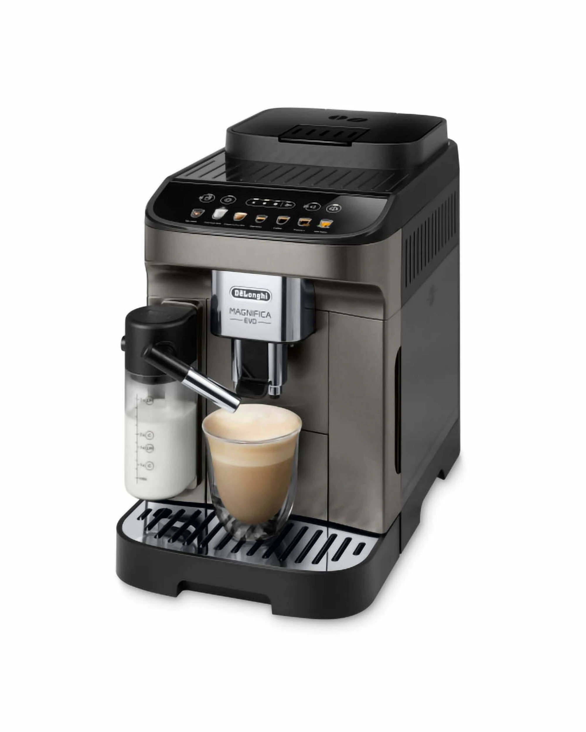 3 DeLonghi Magnifica Evo Automatic Coffee Machine - Titan Black - BLACK, 3 of 5