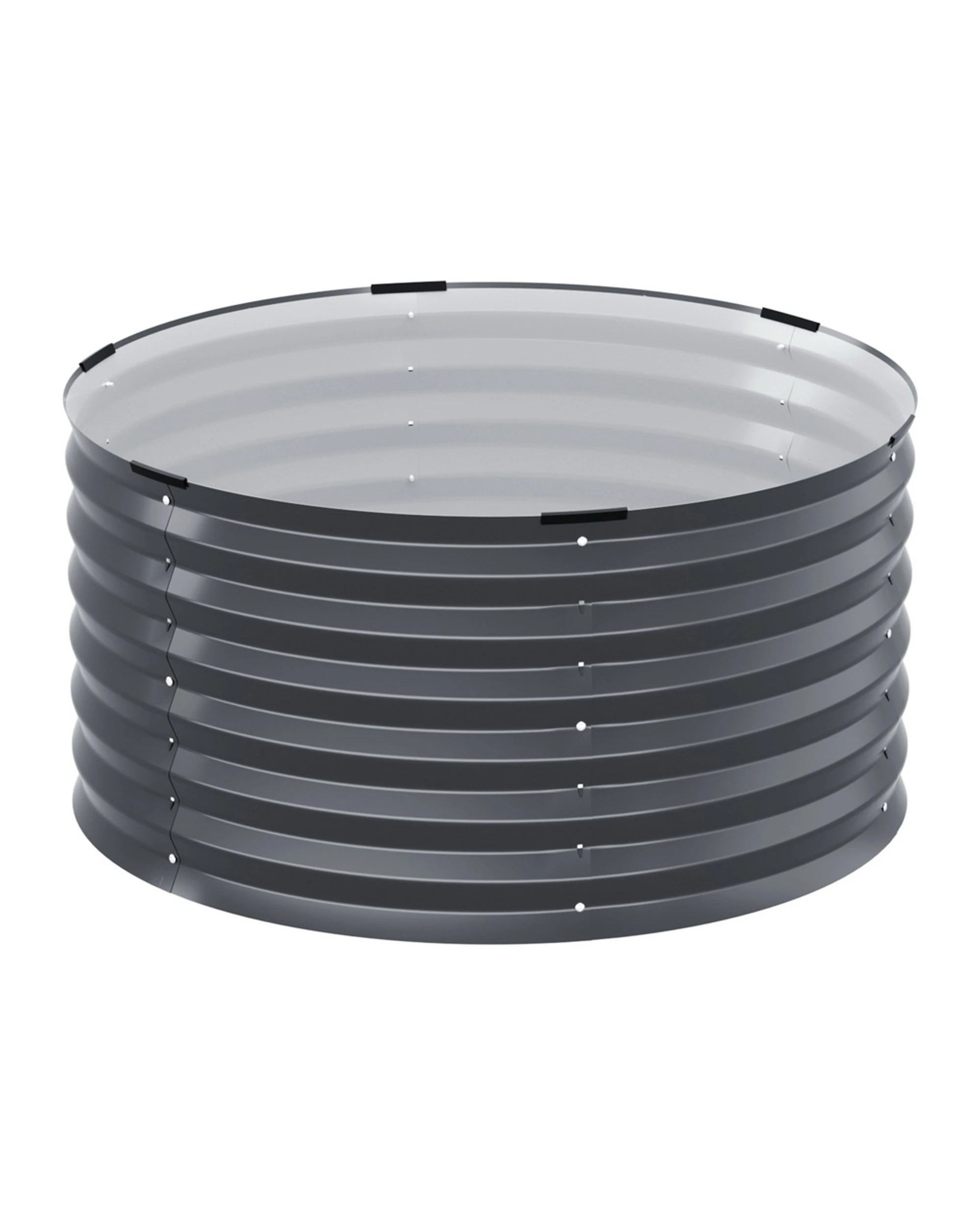 1 Green Fingers Garden Bed 90X45cm Round Latches Planter Box Raised Galvanised Herb - Grey, 1 of 5