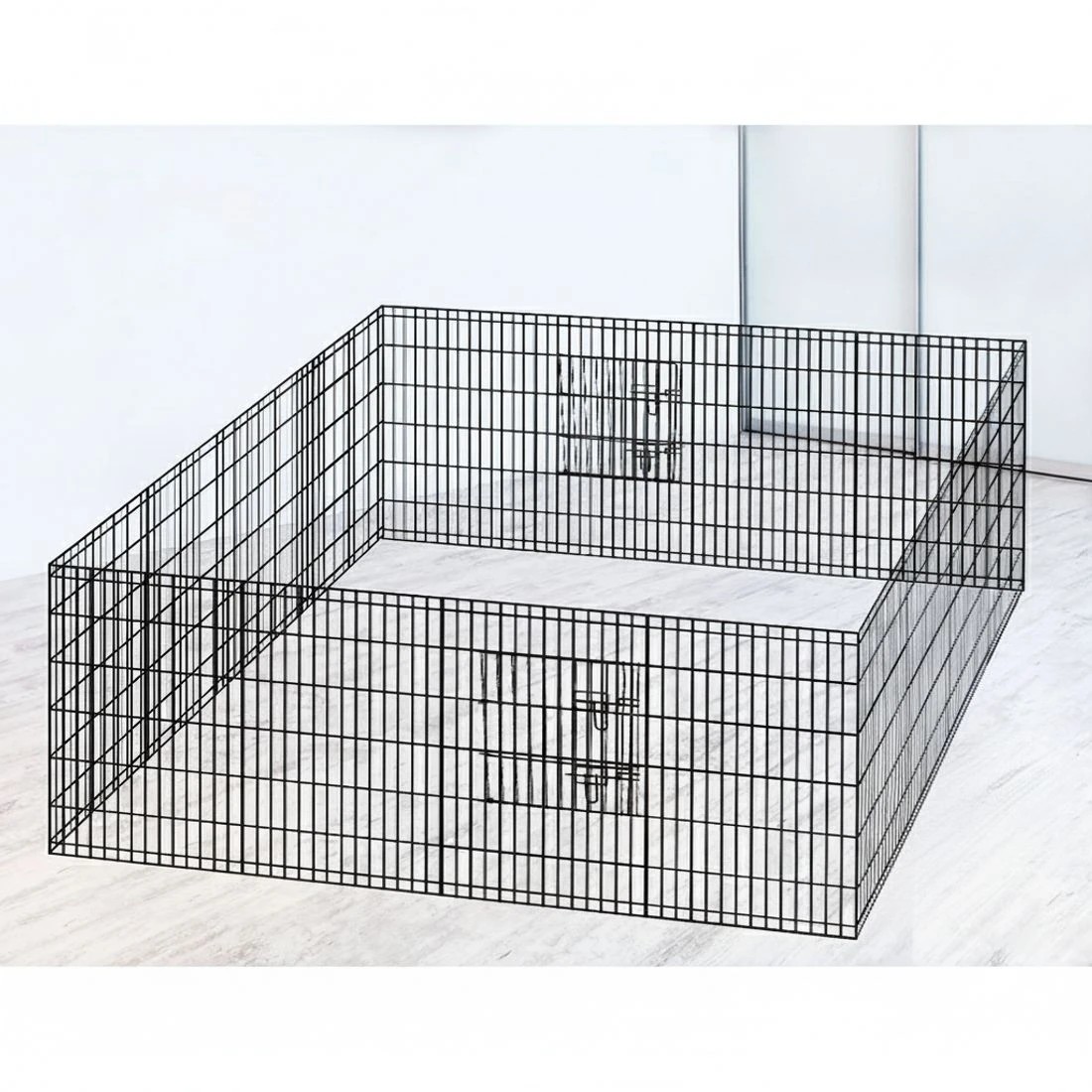 7 i.Pet 2x36" 8 Panel Dog Playpen Pet Fence Exercise Cage Enclosure Play Pen - Black, 7 of 7