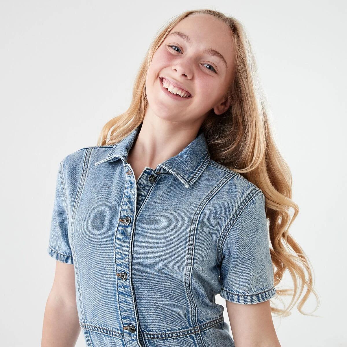 3 Denim Dress LIGHT WASH, 3 of 7