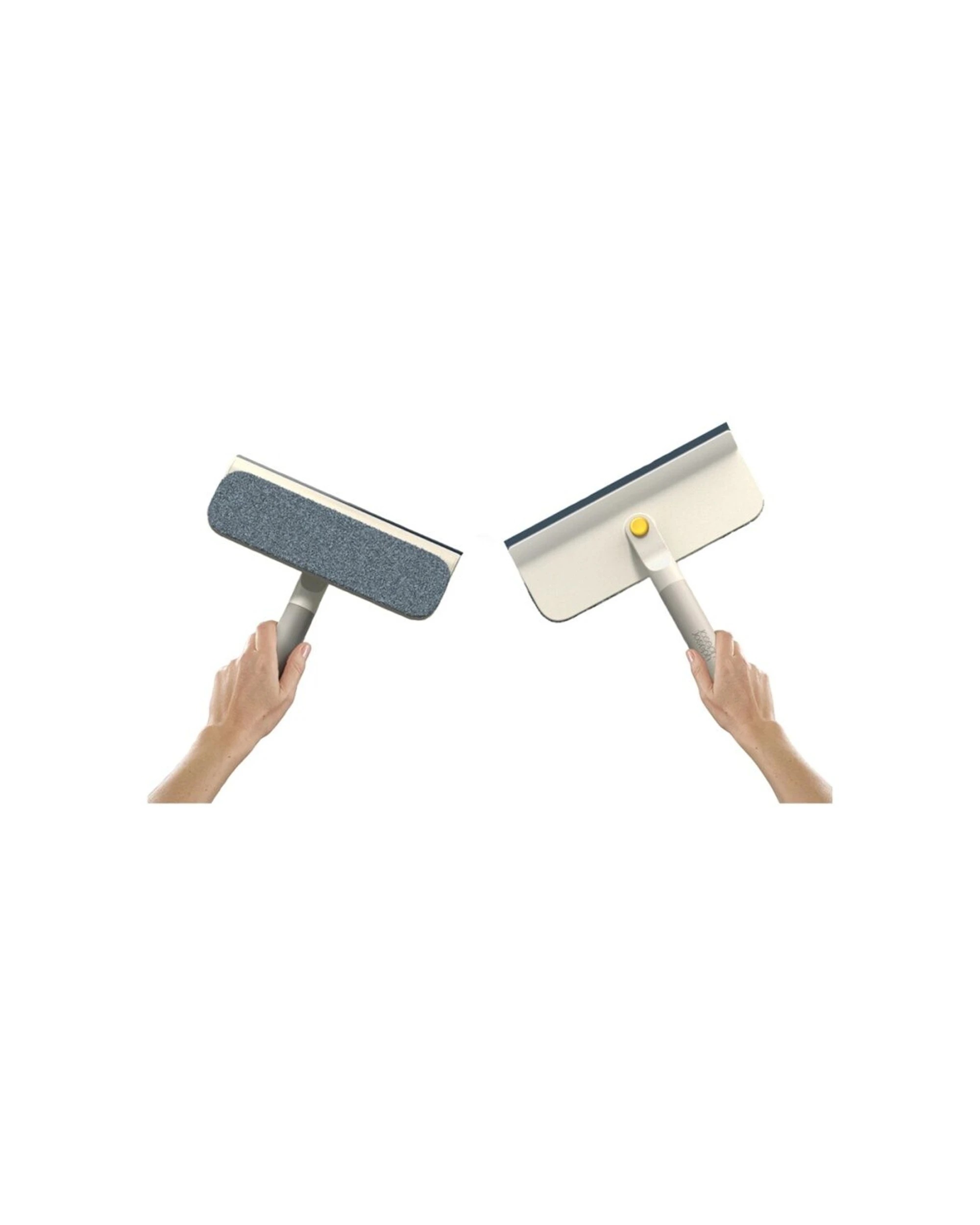 4 Joseph Joseph 2PK CleanTech 2-in-1 Glass Cleaning Squeegee Microfibre Cloth Stone - Natural, 4 of 7