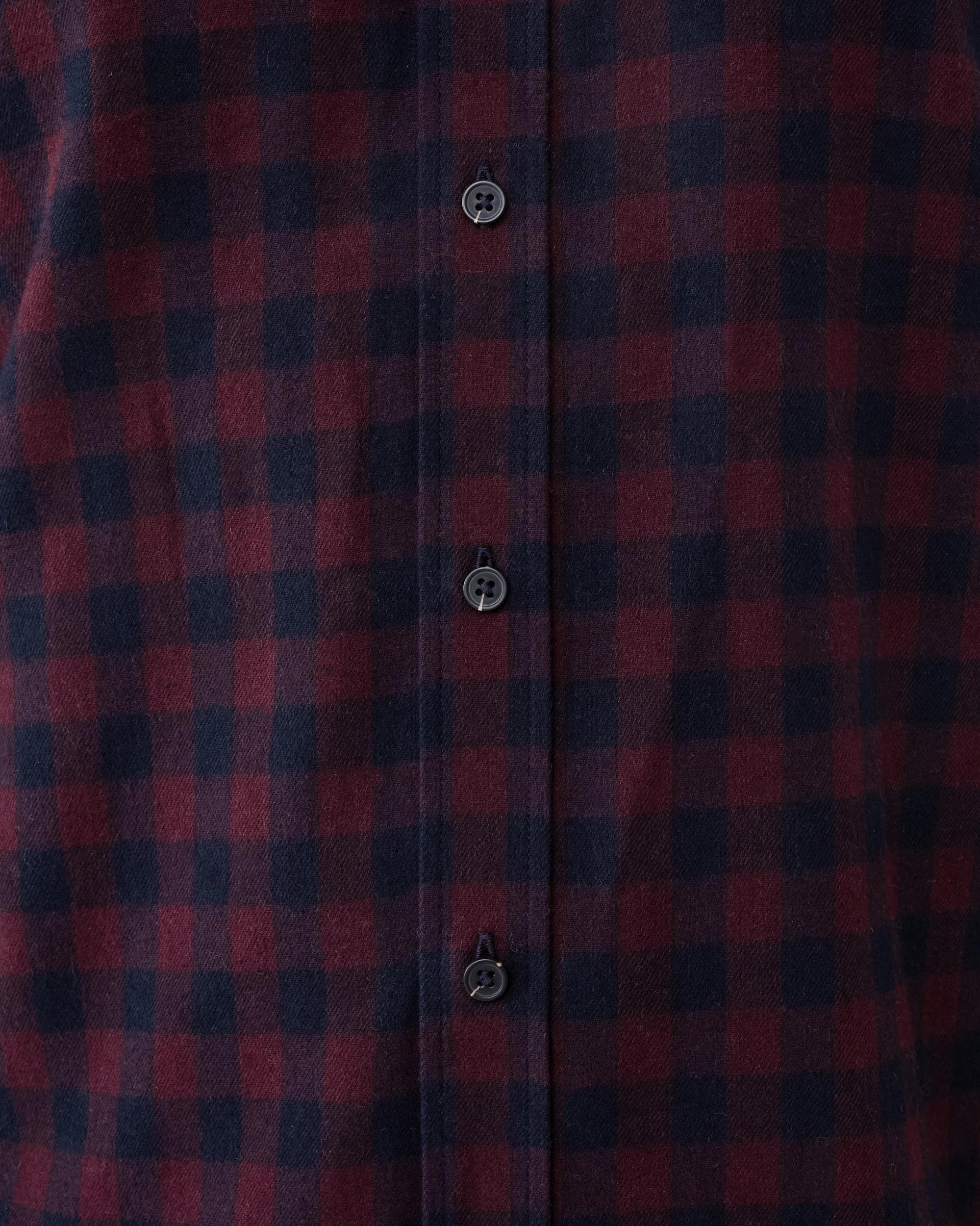 6 Long Sleeve Brushed Shirt Red Burg, 6 of 7