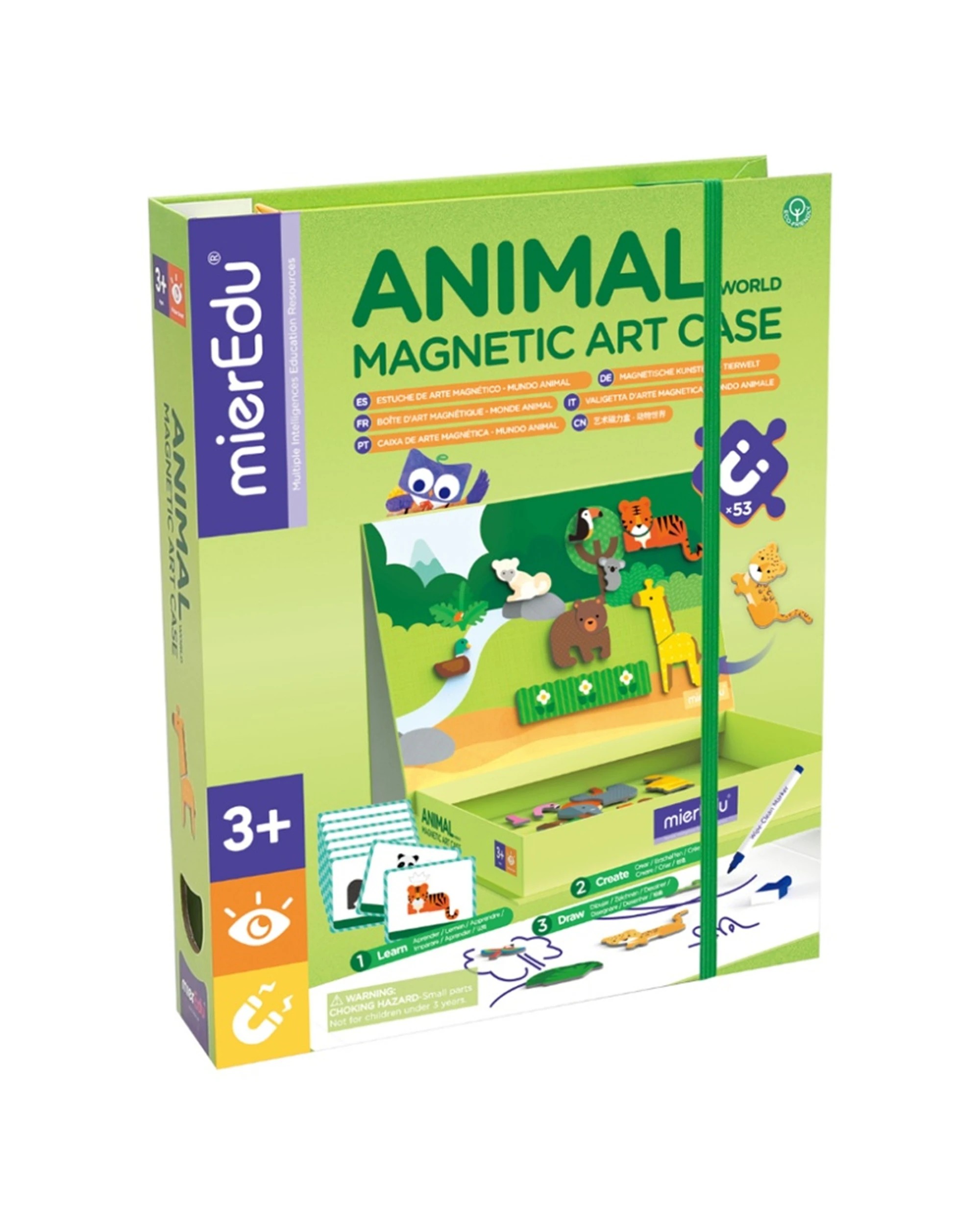 1 Mieredu Magnetic Art Case Animal World Marker Kids Educational Toy Set, 1 of 3