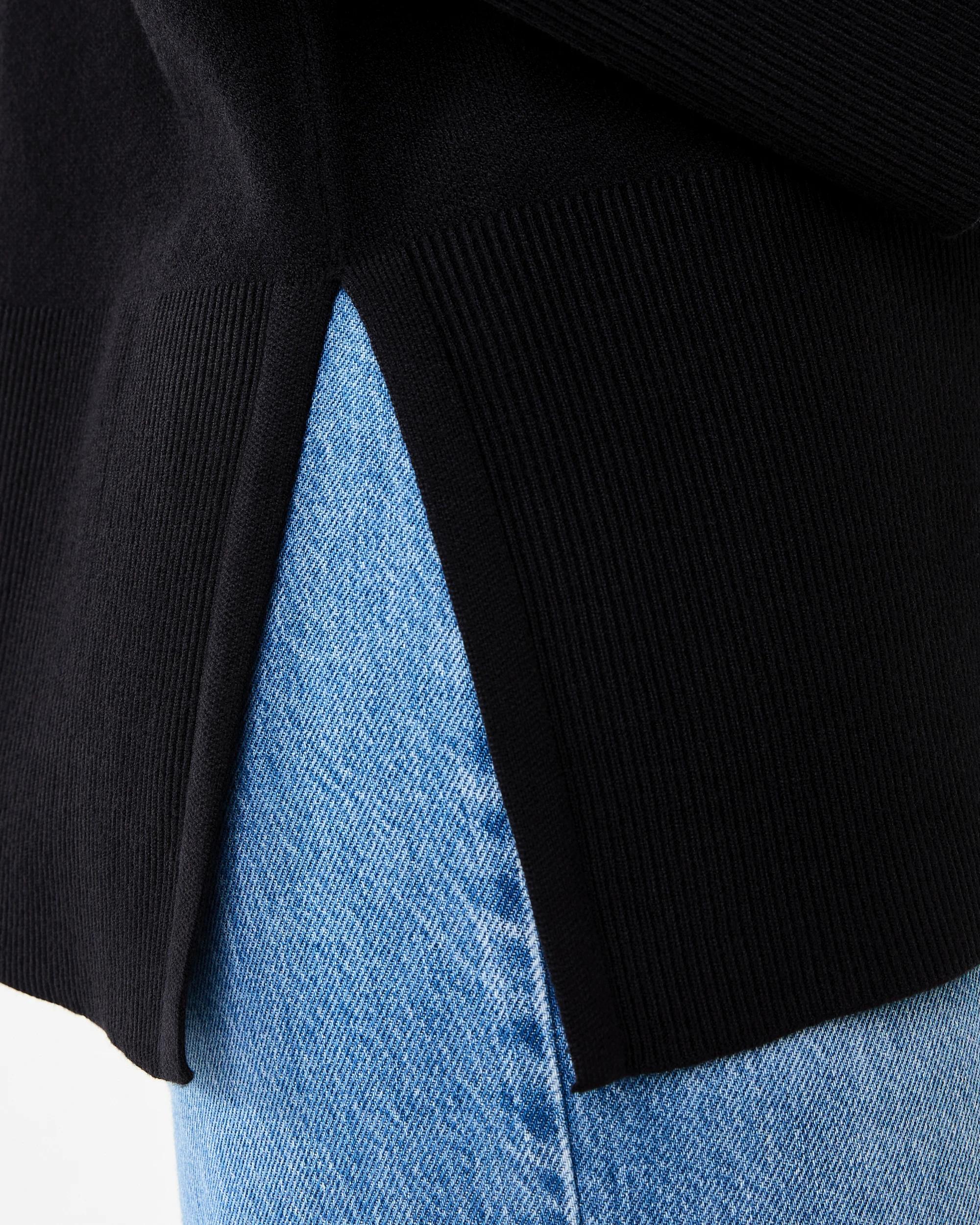 6 Compact Seam Front Oversized Jumper Black, 6 of 7