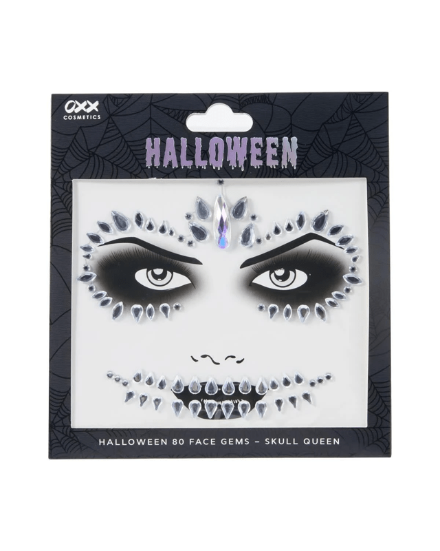 OXX Cosmetics 80 Piece Halloween Face Gems - Skull Q