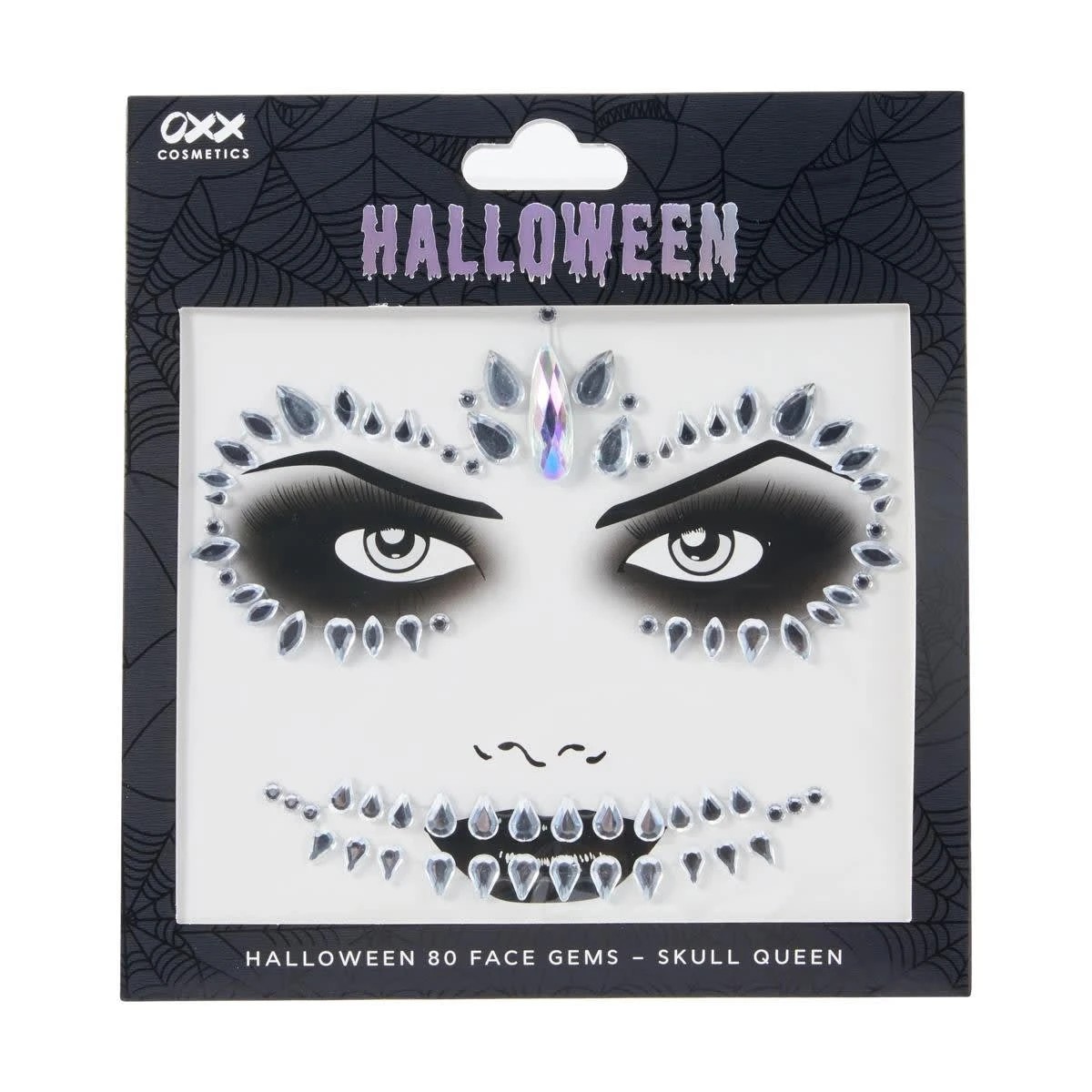 1 OXX Cosmetics 80 Piece Halloween Face Gems - Skull Queen, 1 of 7