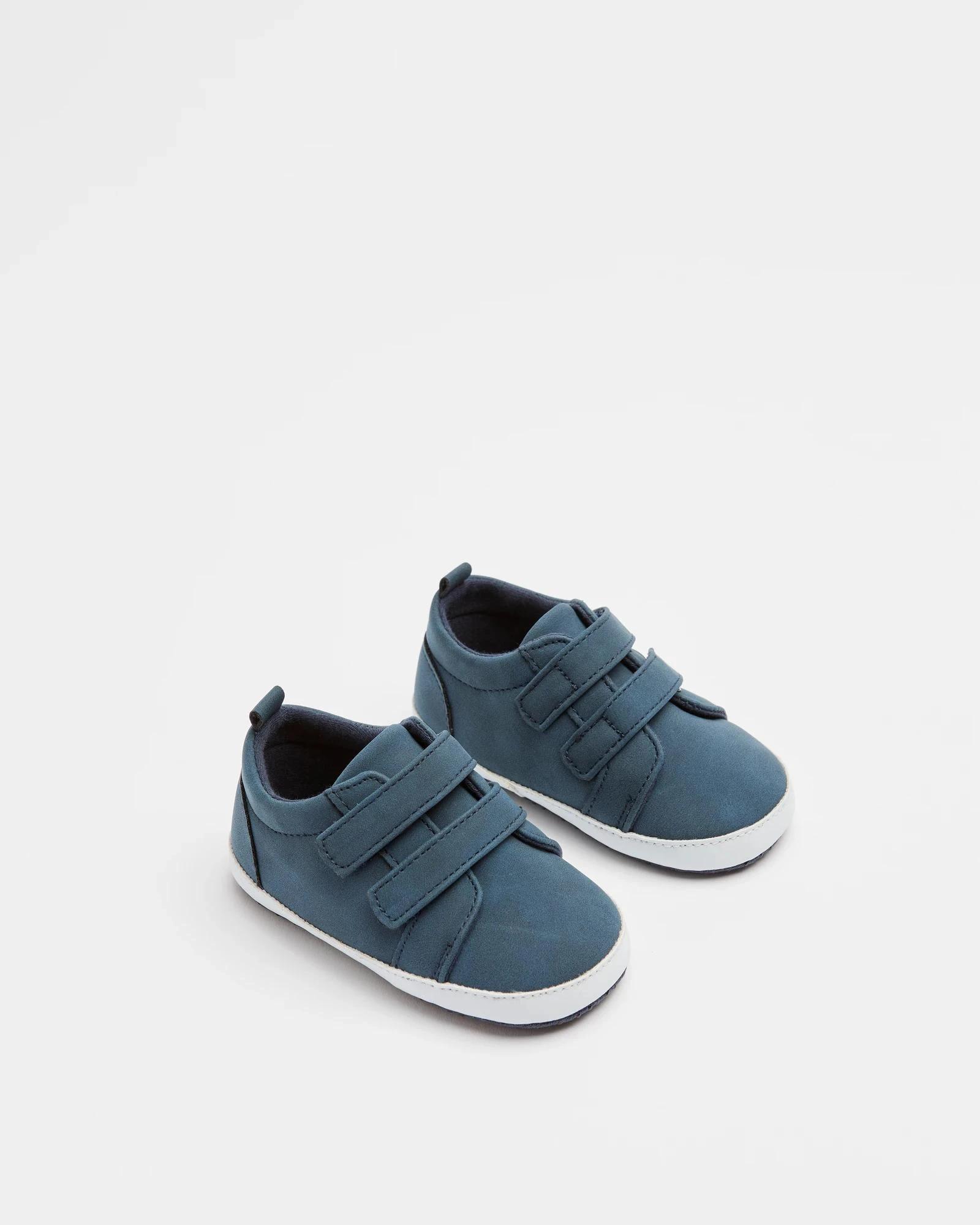 2 Target Baby Baby Boys First Walker Tab Sneaker - Jonah NAVY, 2 of 2