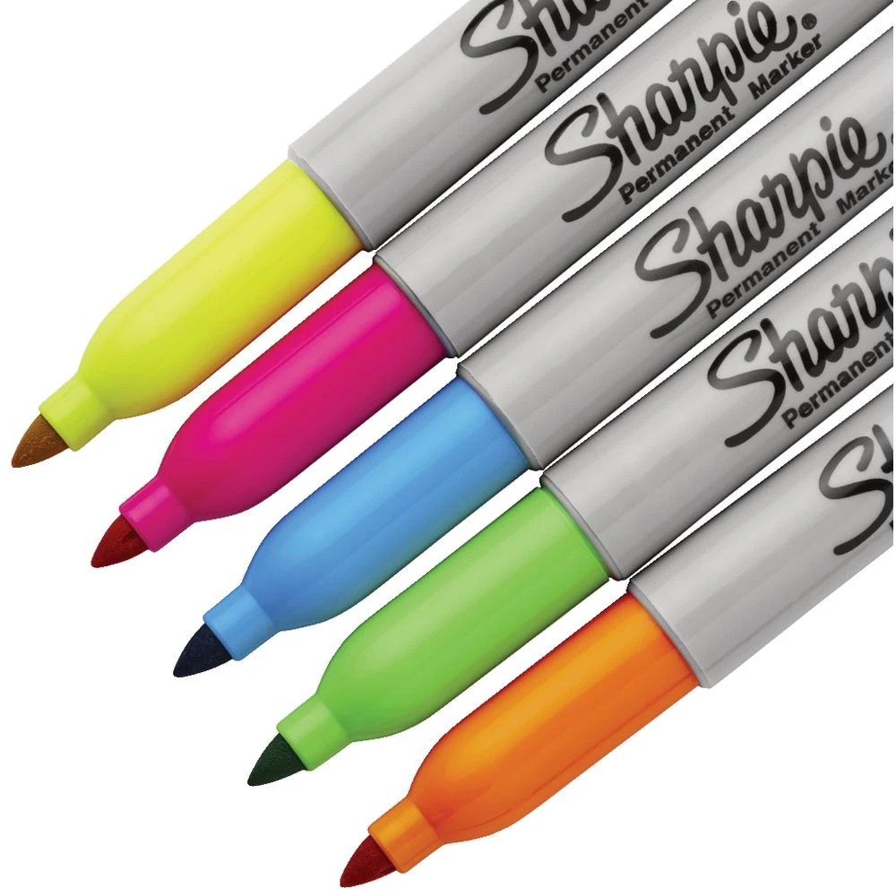 3 Sharpie Fine Neon Permanent Markers Assorted 5 Pack, 3 of 5