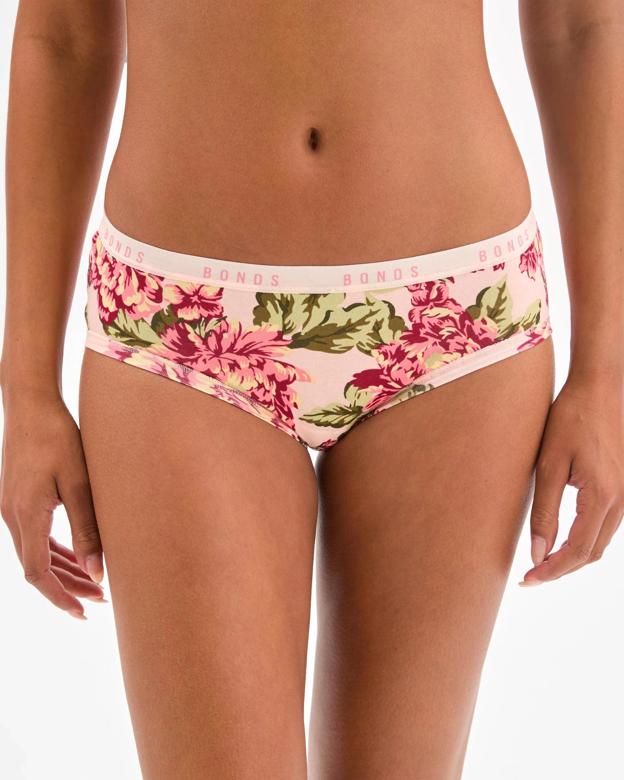 2 Bonds 3 Pack Cottontails Midi Briefs VINTAGE/CHERRY BLOSSOM, 2 of 4