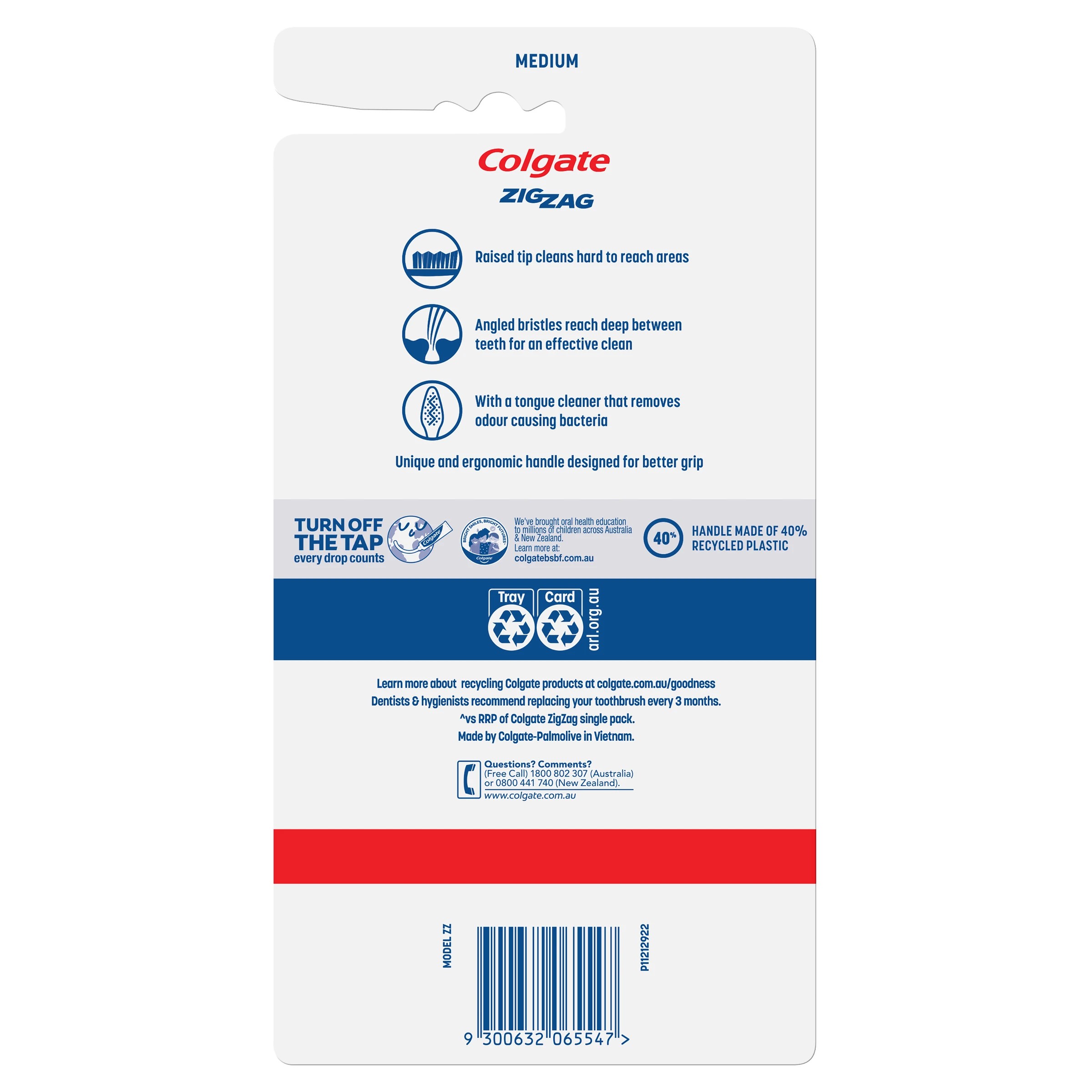 2 Colgate 6 Pack Medium ZigZag Toothbrushes, 2 of 2