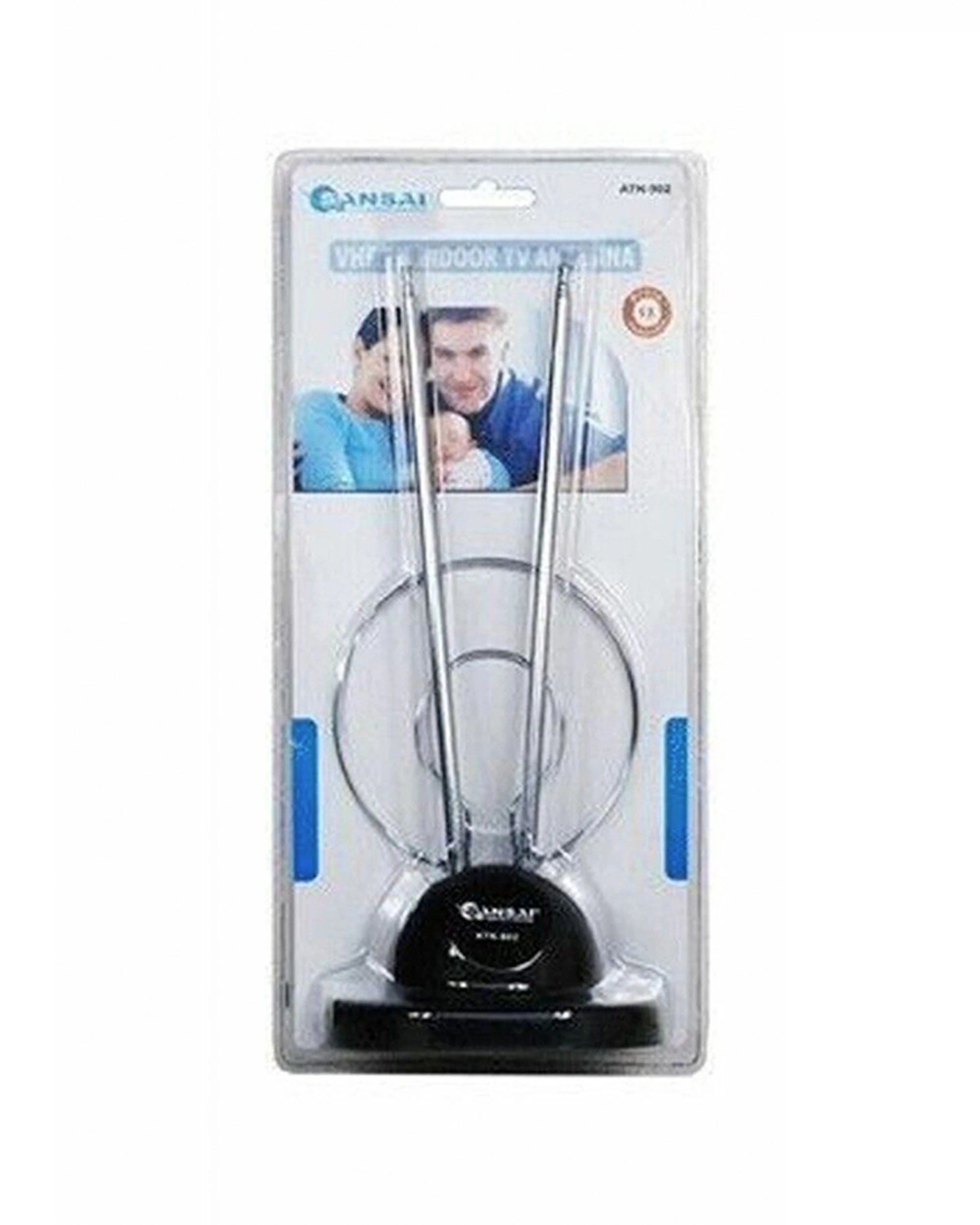 3 Sansai Indoor TV Radio Antenna VHF/FM Reception Adjustable Telescopic Rods - Black, 3 of 3