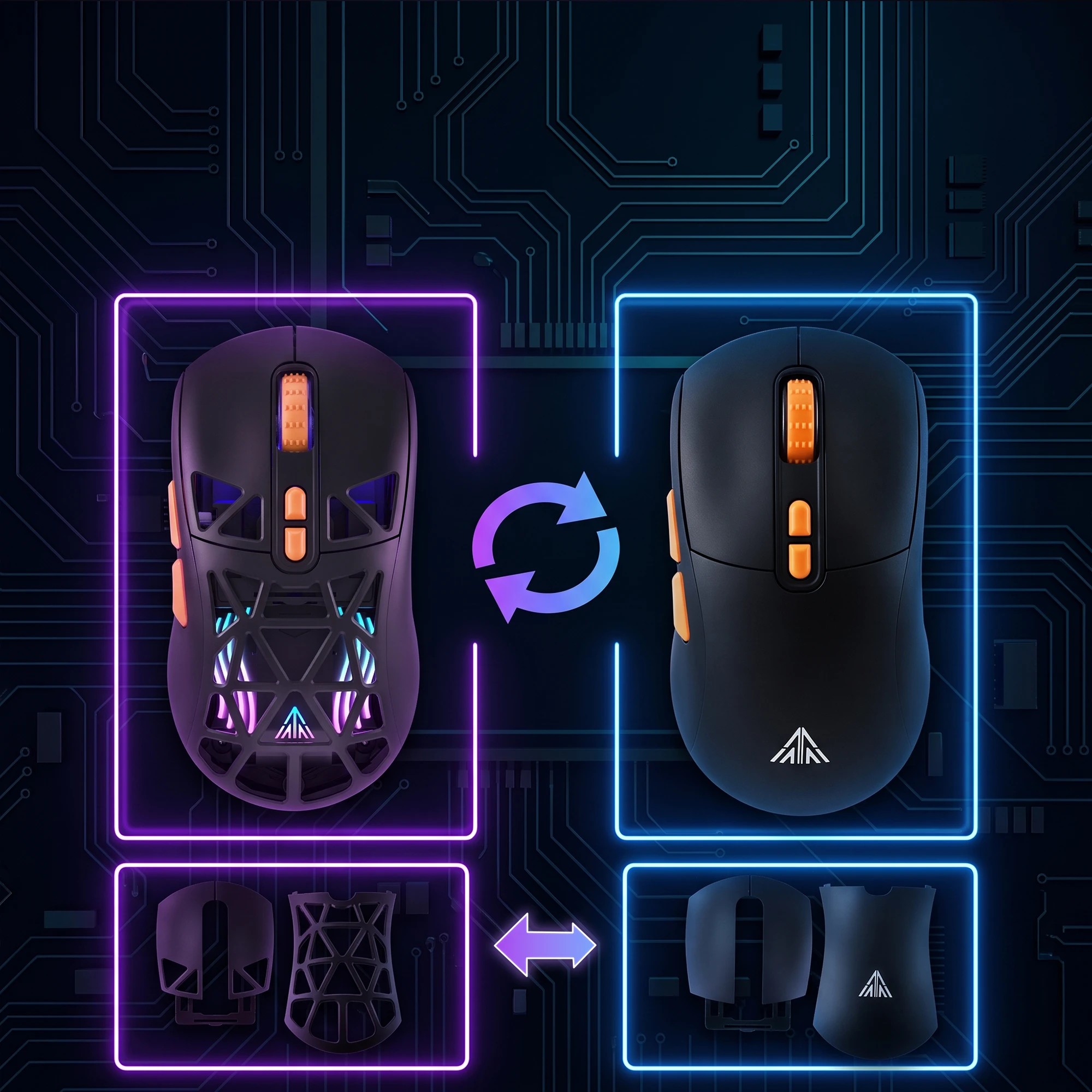 7 Solakaka SM802 Pro Tri-Mode Gaming Mouse RGB 24000 DPI Hotswap - Black, 7 of 10