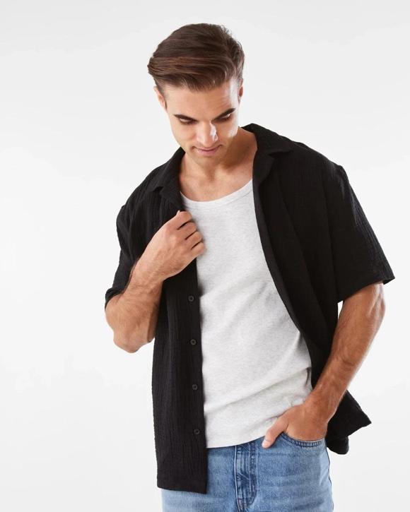 Short Sleeve Double Cloth Shirt