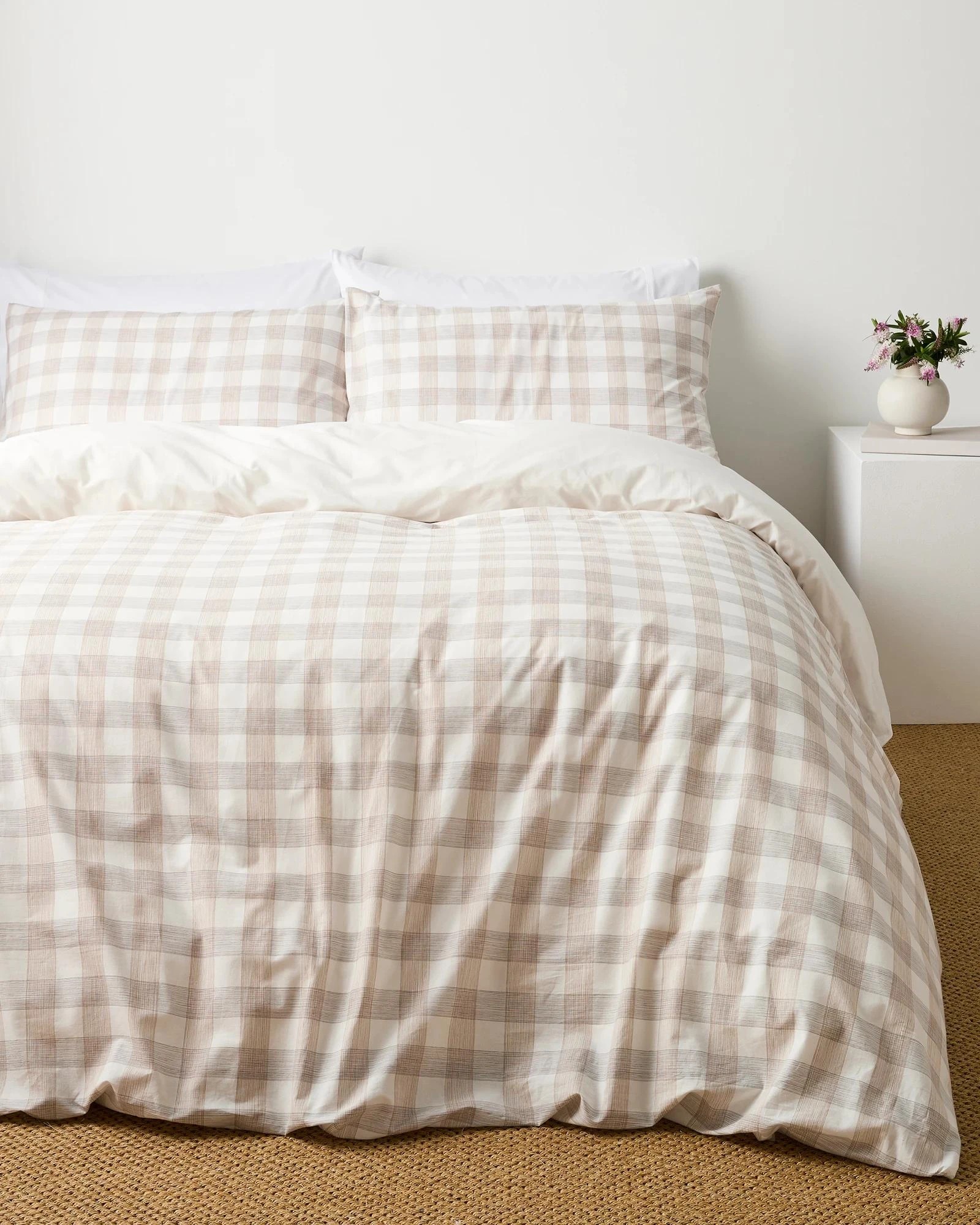 1 Target Hunter Gingham Cotton Quilt Cover Set - King Bed - Grey, 1 of 3