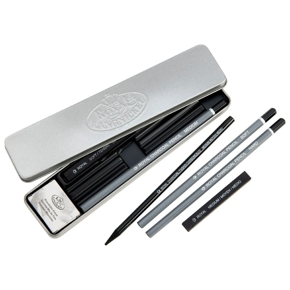 3 Royal & Langnickel Charcoal Sketch Tin 8 Piece, 3 of 5
